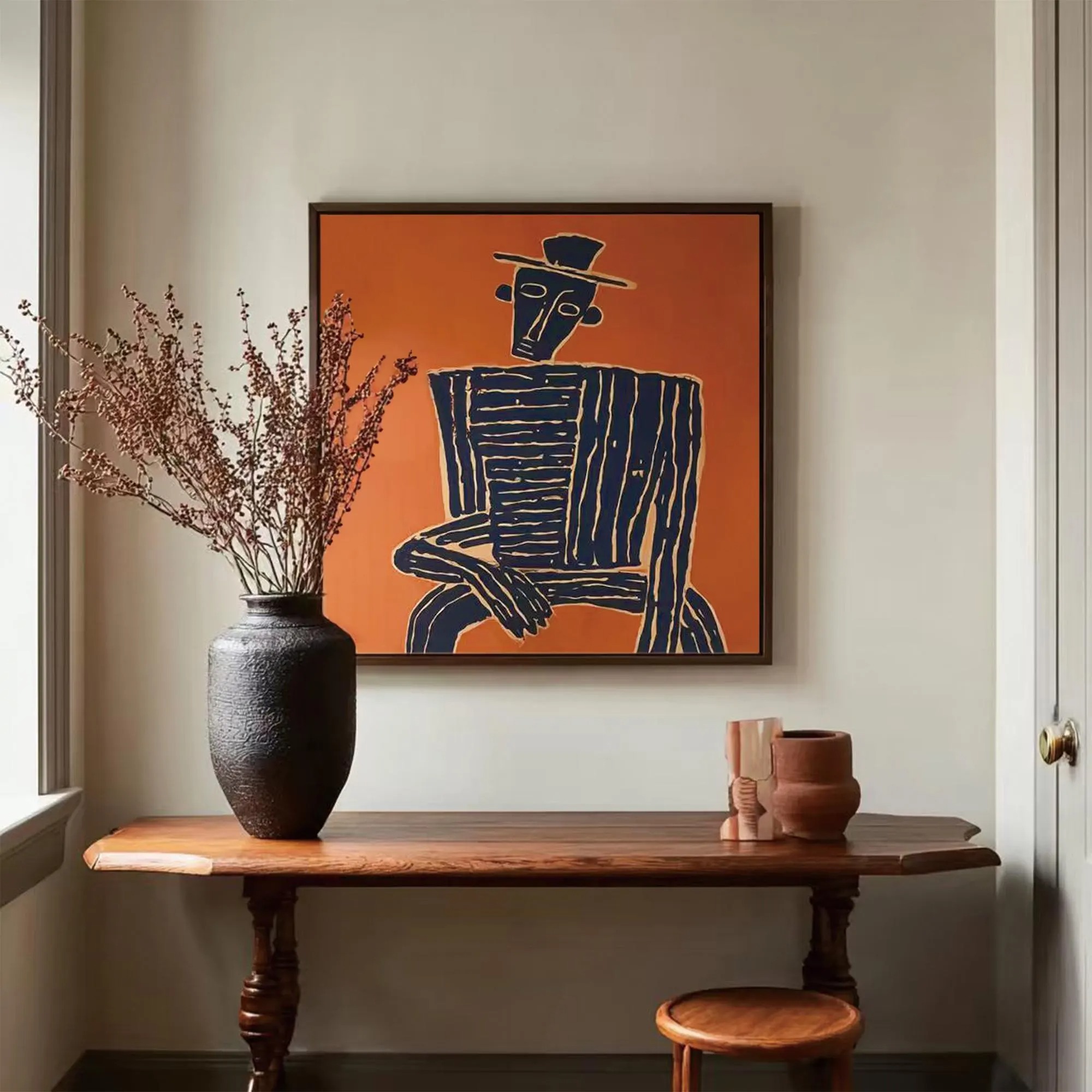 Retro Abstract Man Figure