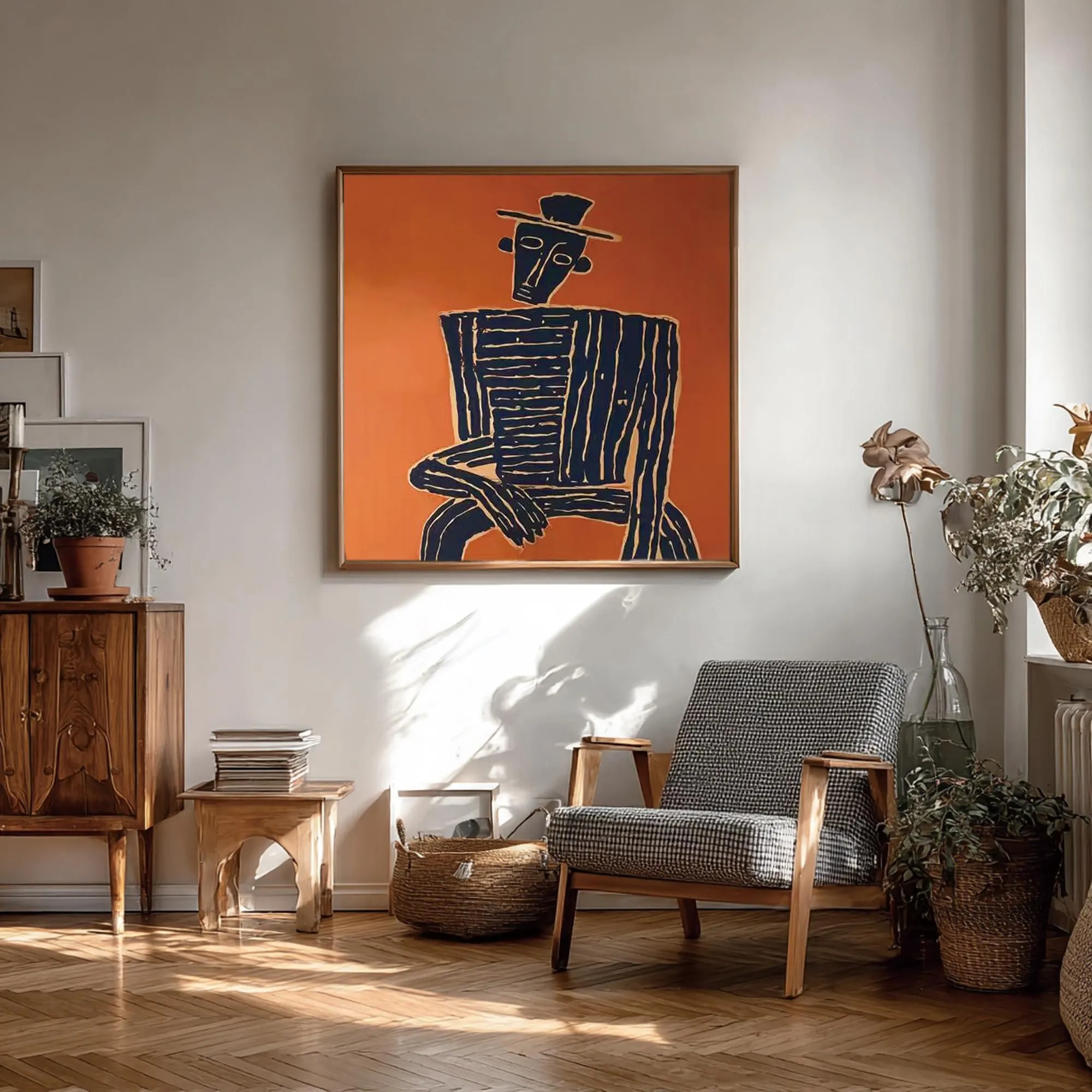 Retro Abstract Man Figure
