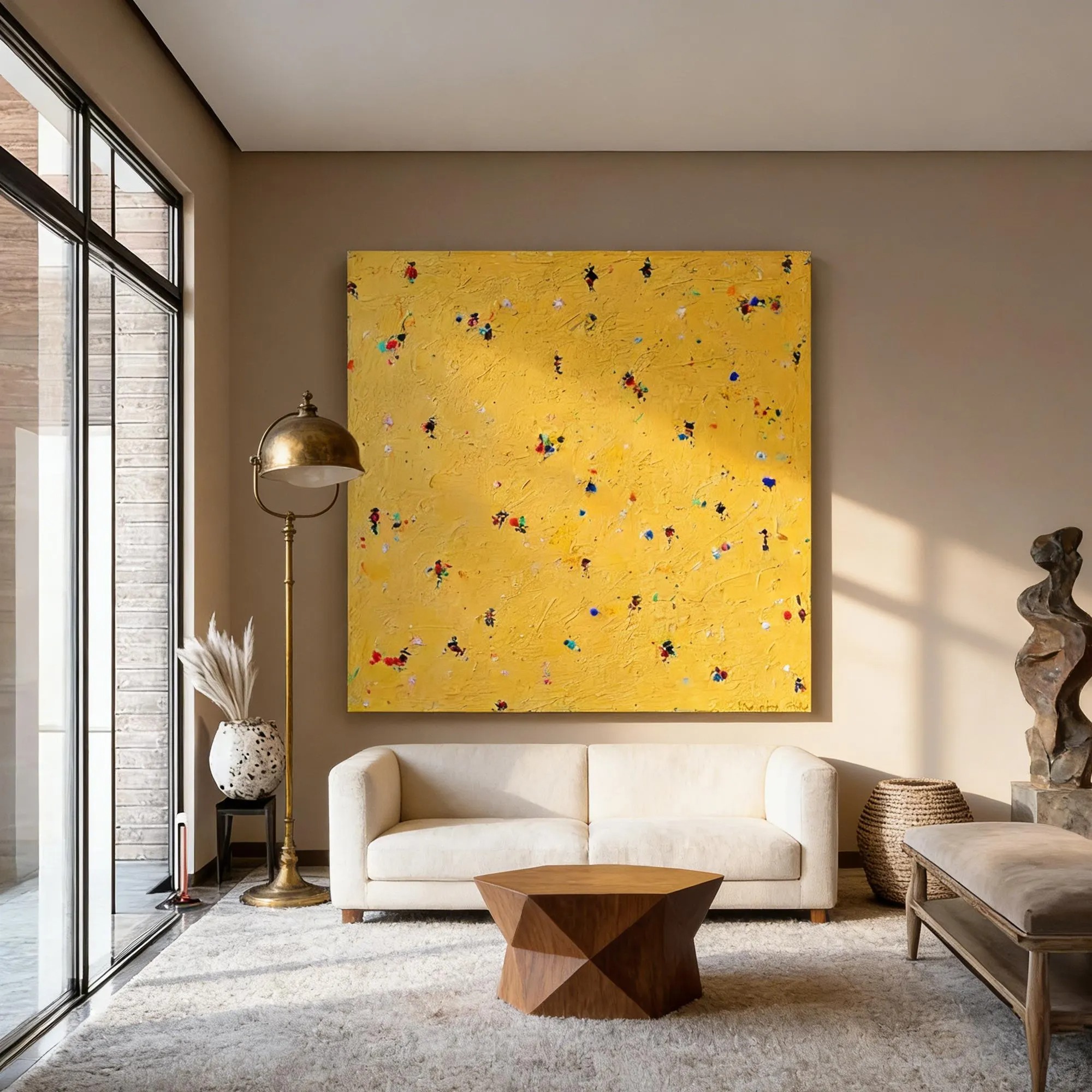 Yellow Abstract Art