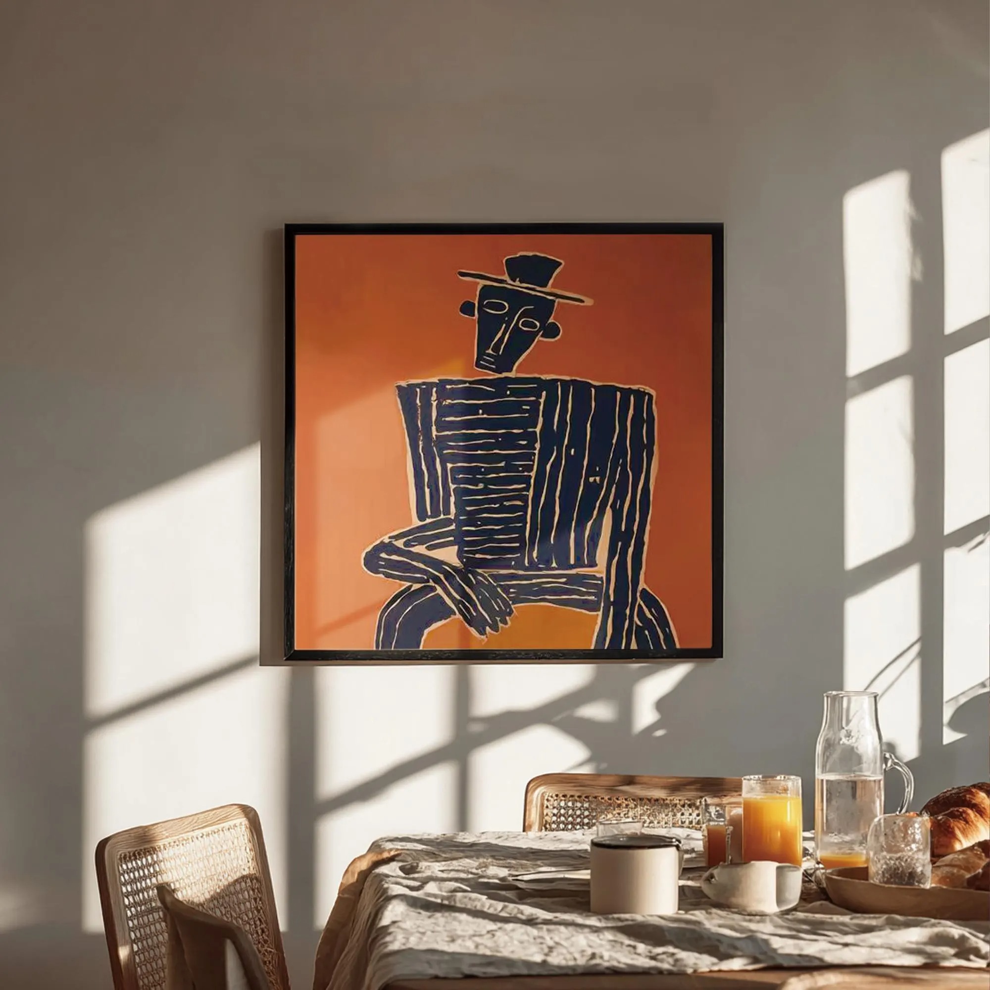 Retro Abstract Man Figure