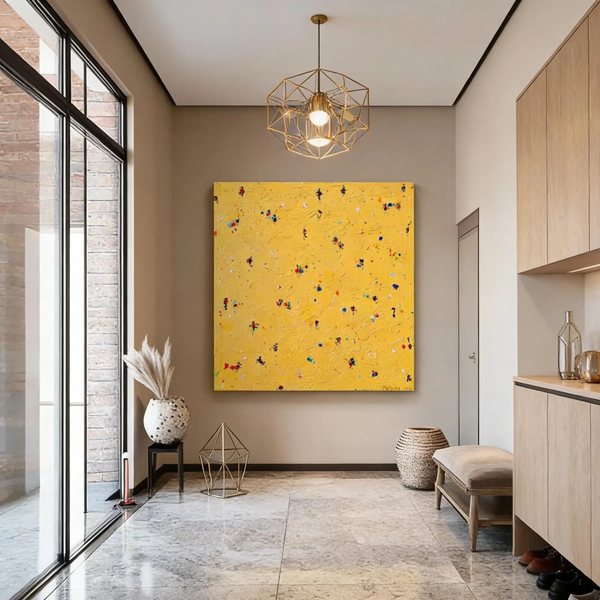 Yellow Abstract Art