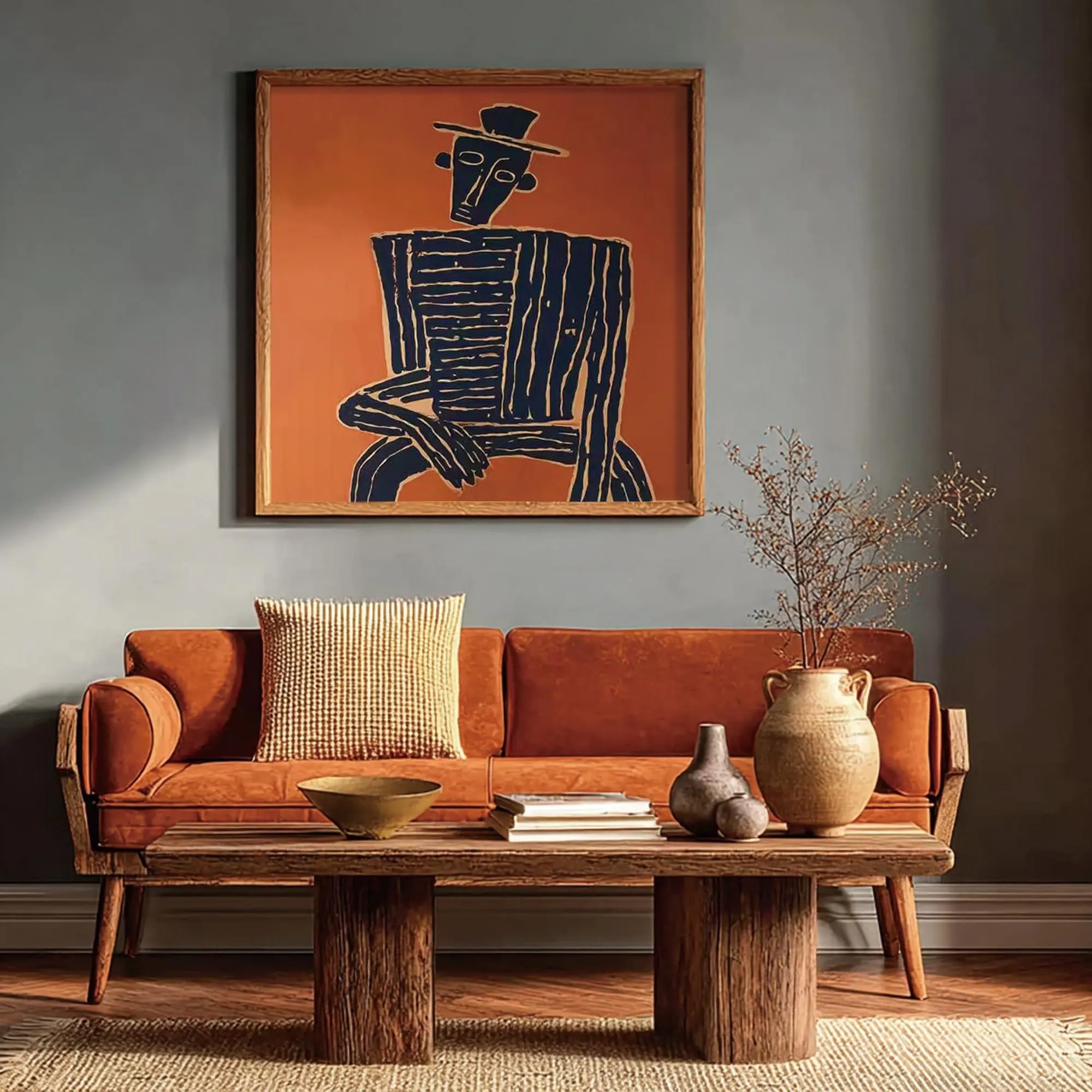 Retro Abstract Man Figure