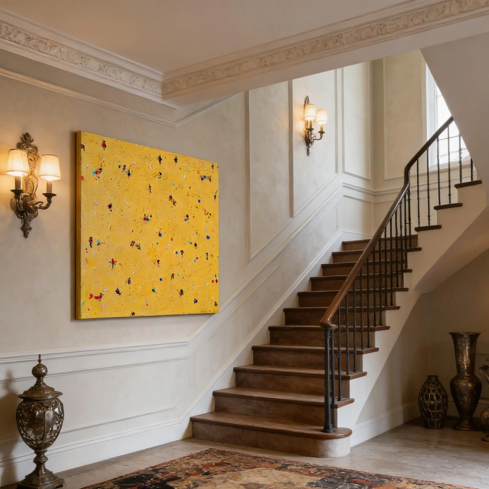 Yellow Abstract Art