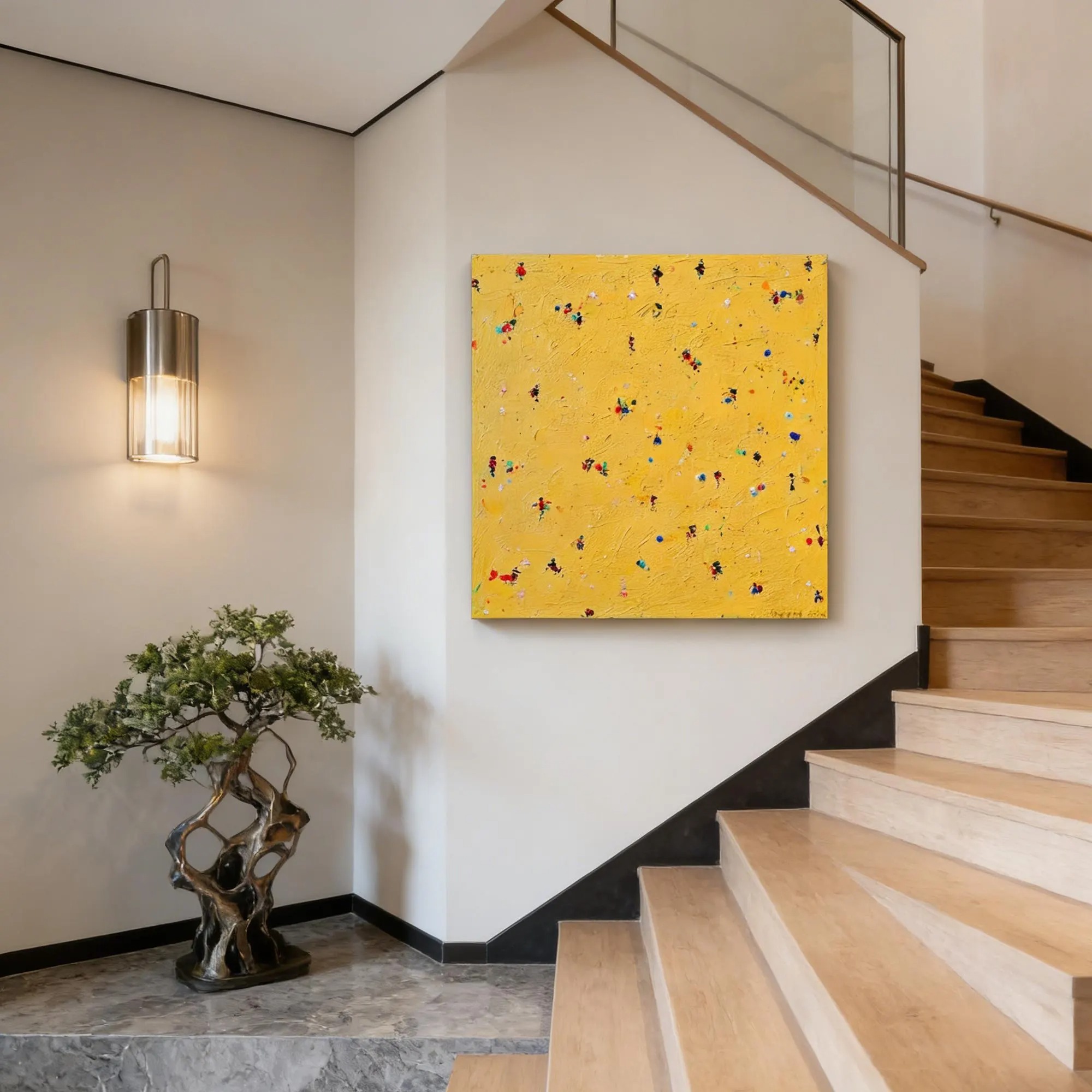 Yellow Abstract Art