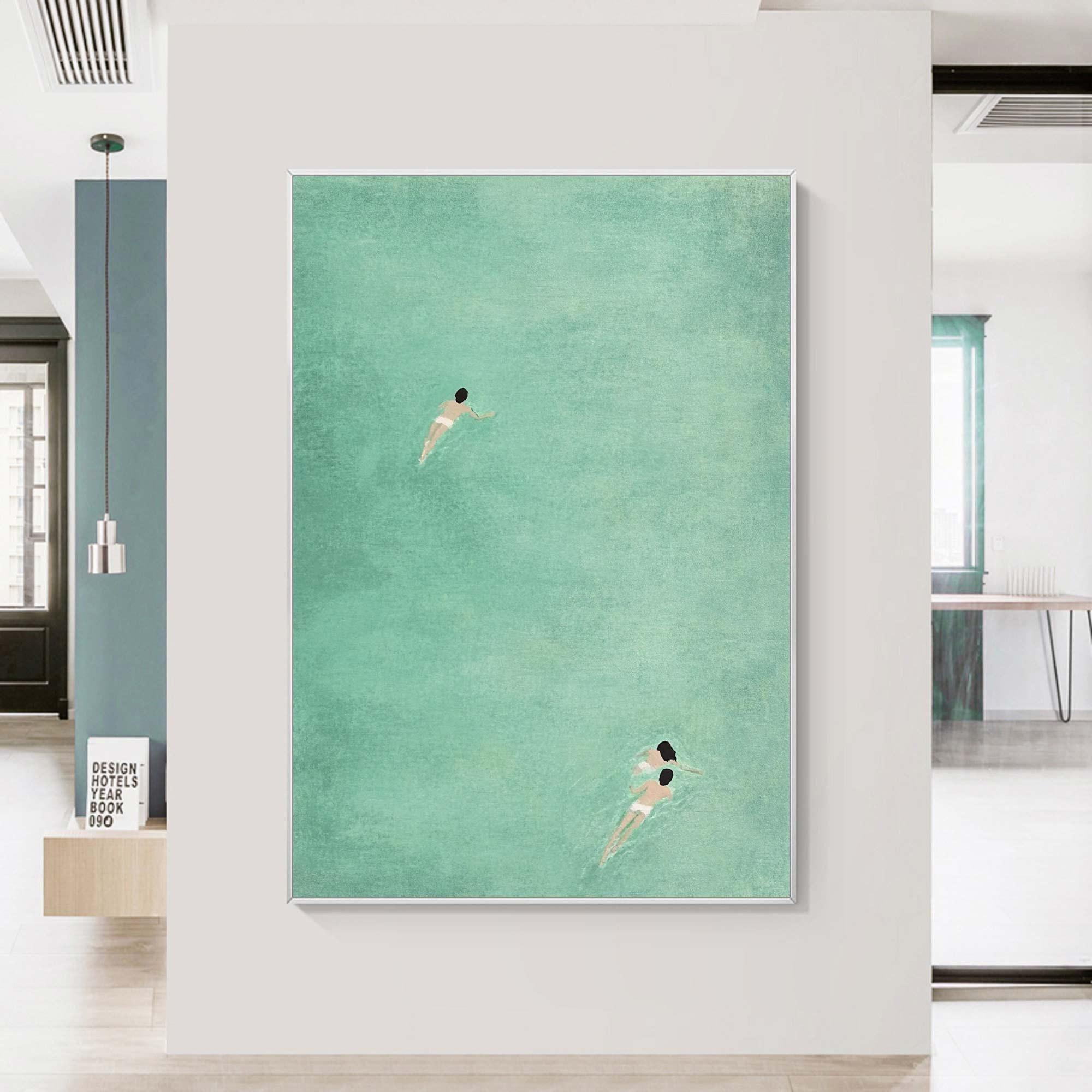 Swimmer in the Jade Lake