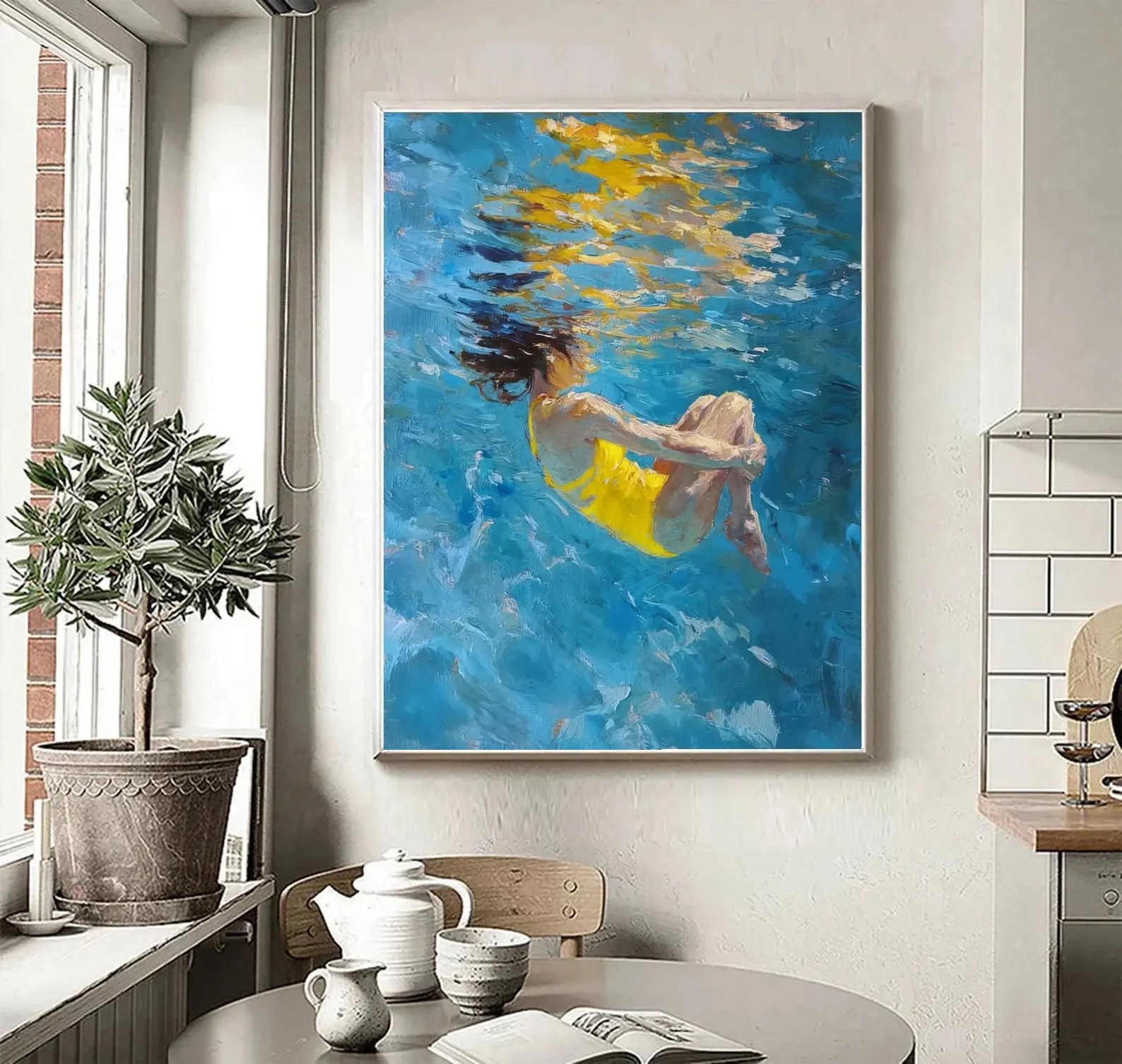 Blue Diving Art