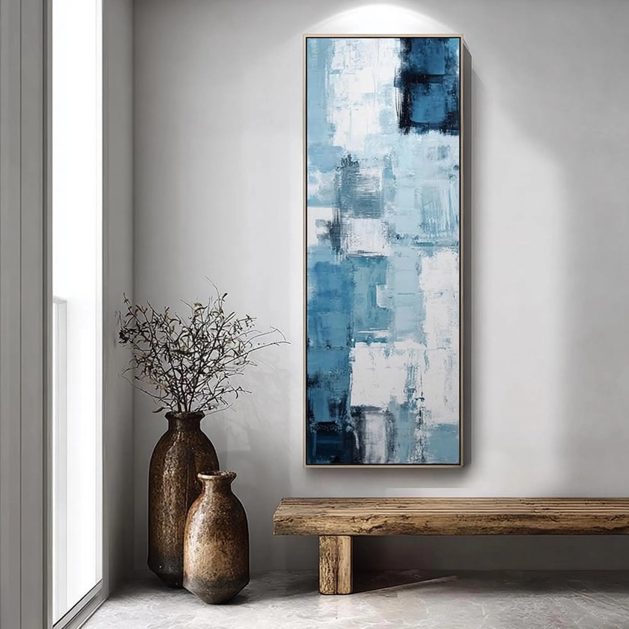 Abstract Blue and White