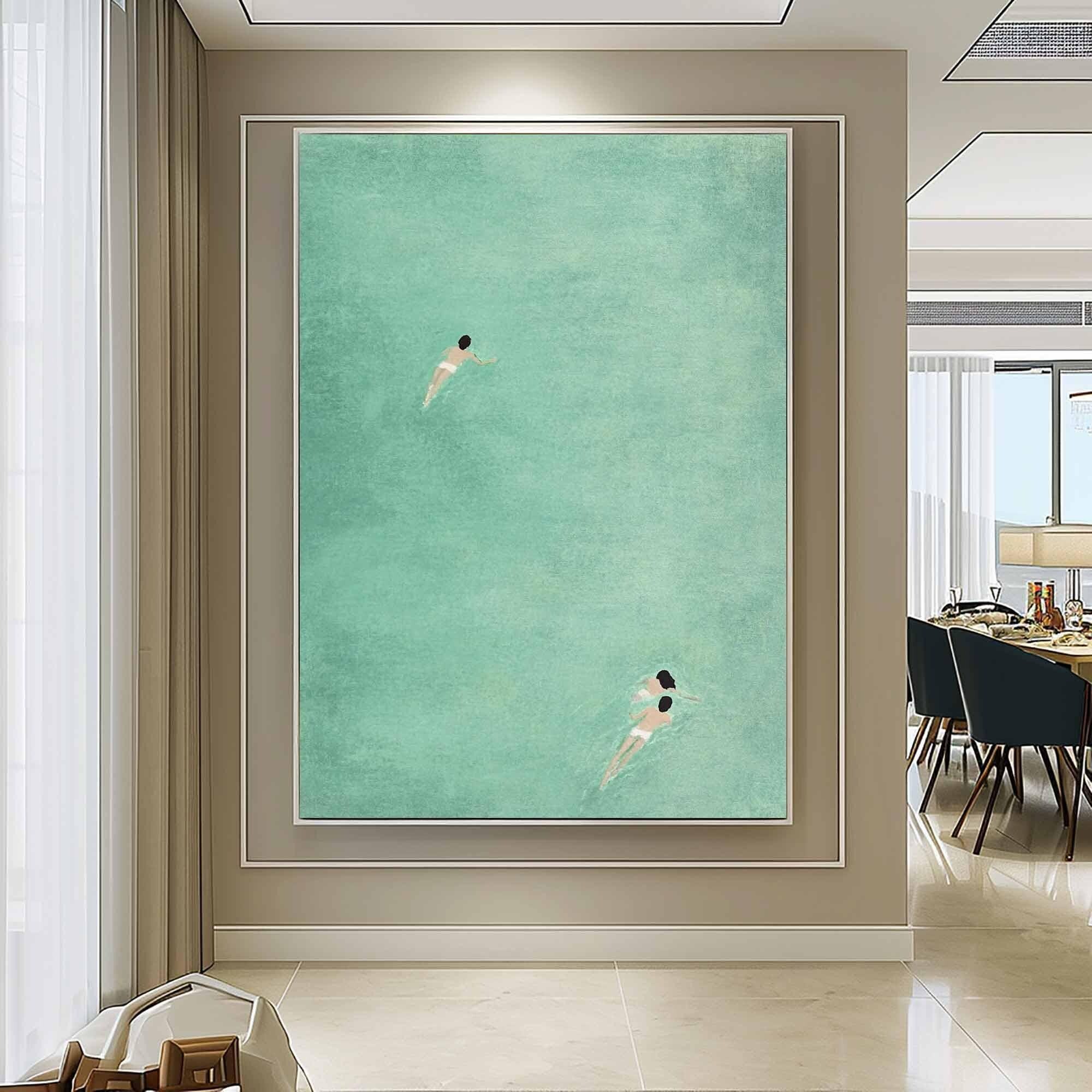 Swimmer in the Jade Lake