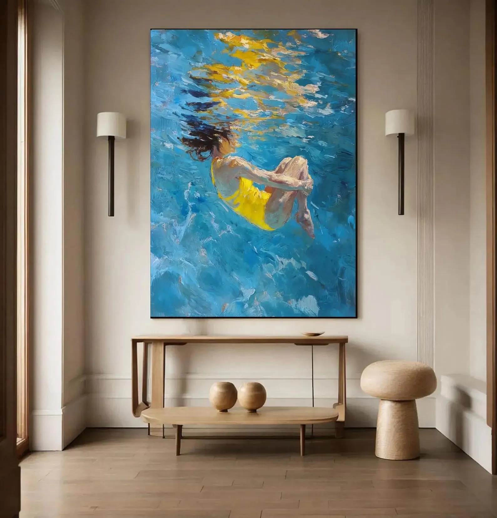 Blue Diving Art