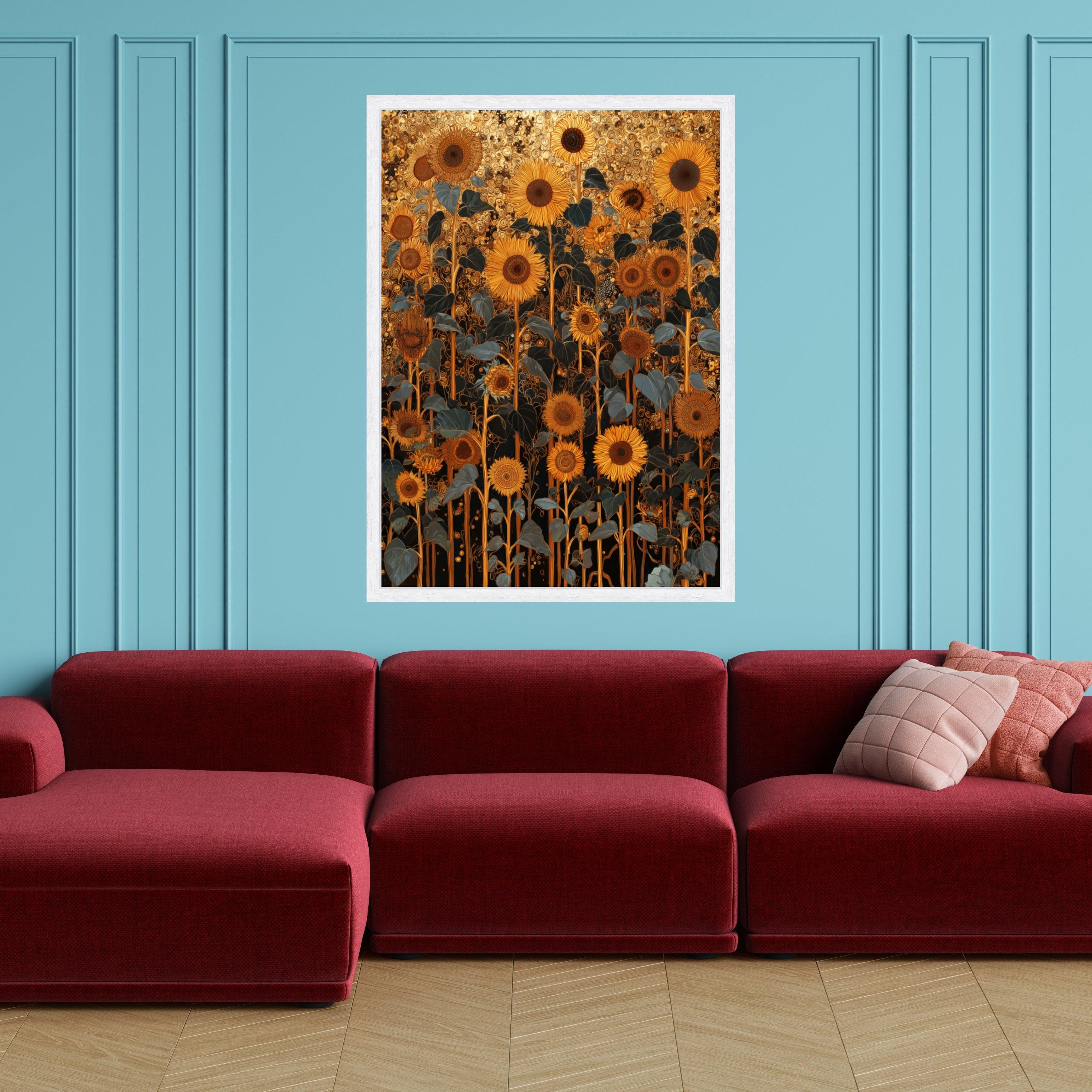 Classic Sunflower Field Canvas Artwork