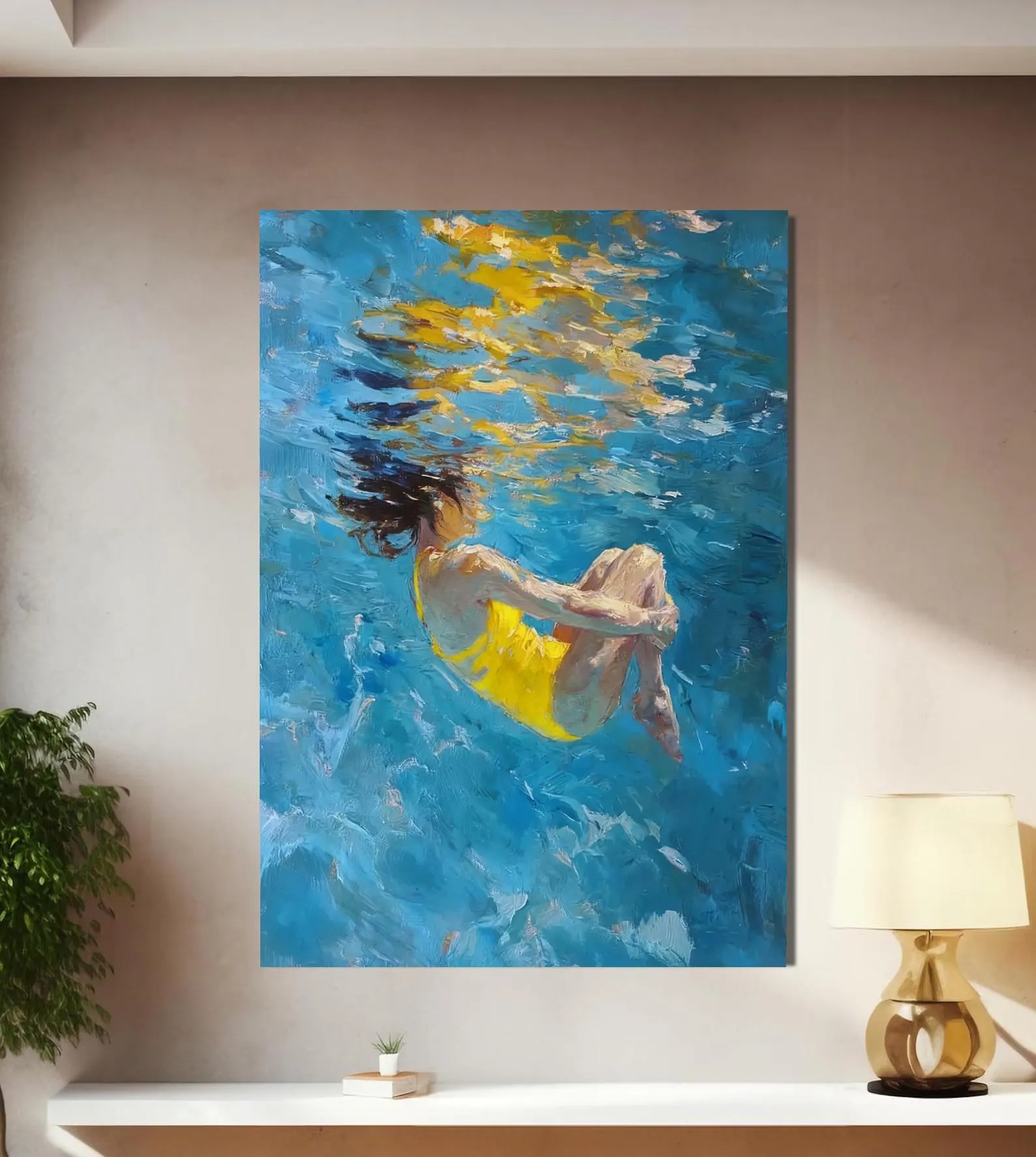 Blue Diving Art