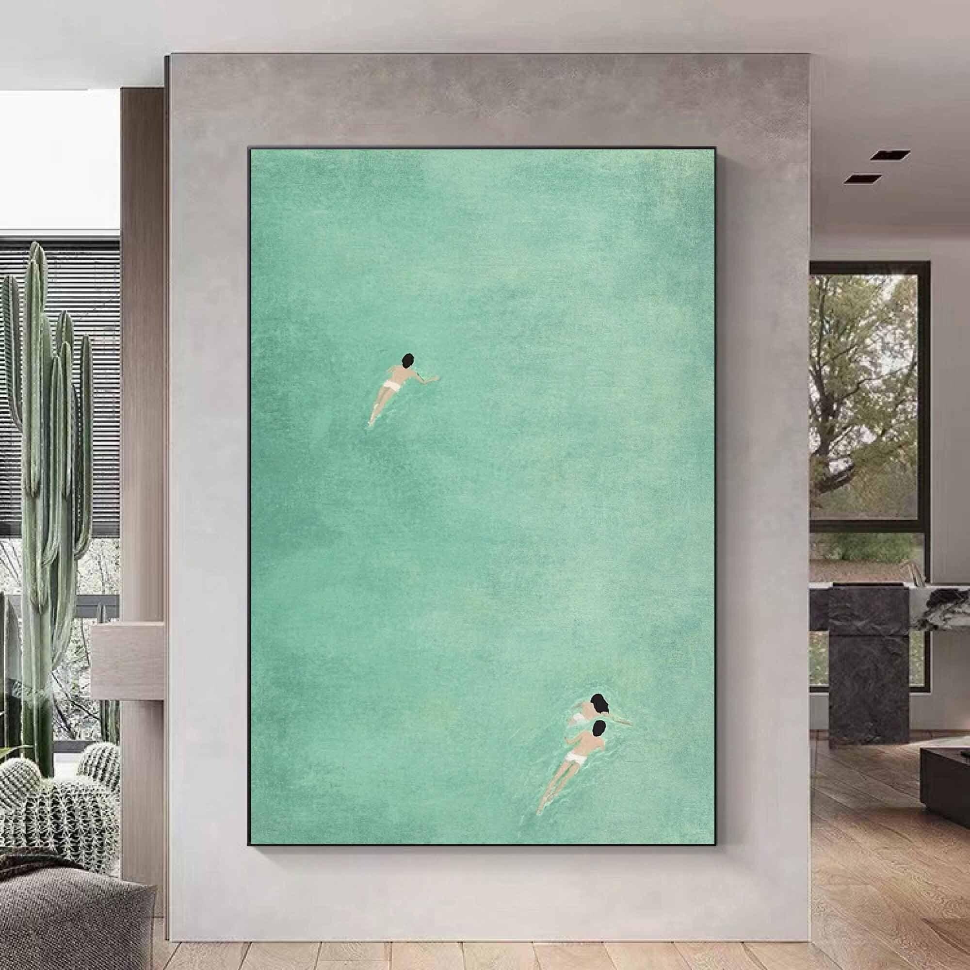 Swimmer in the Jade Lake