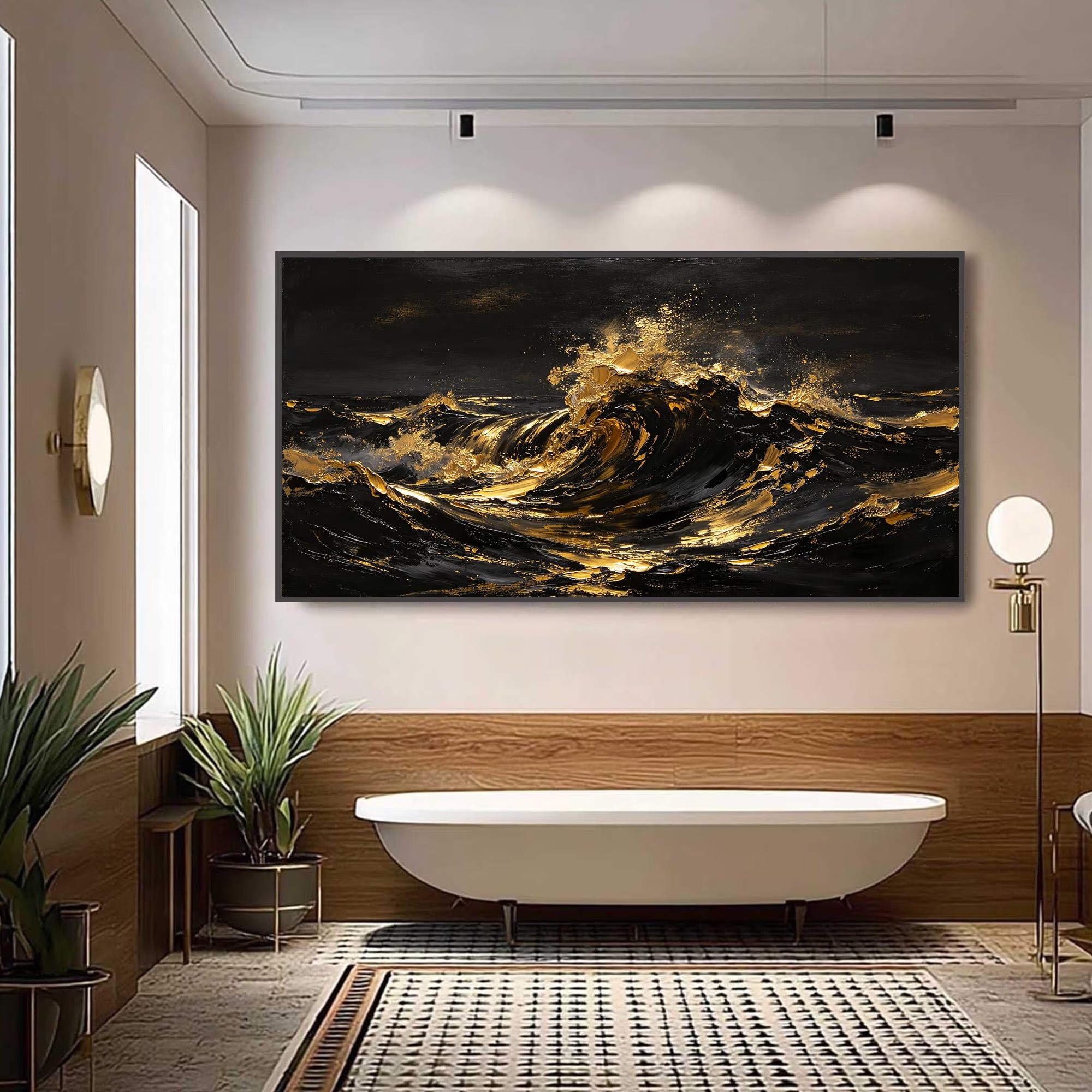Golden Waves in Motion