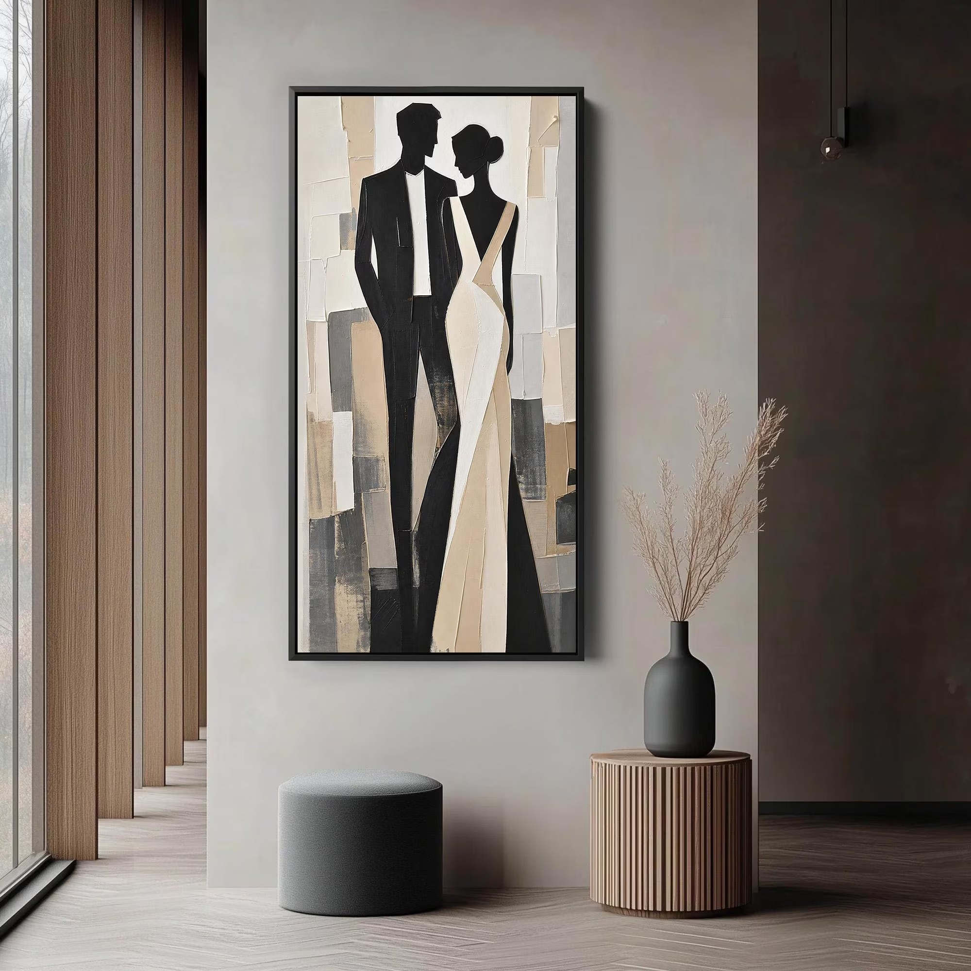 Couple Silhouette Abstract