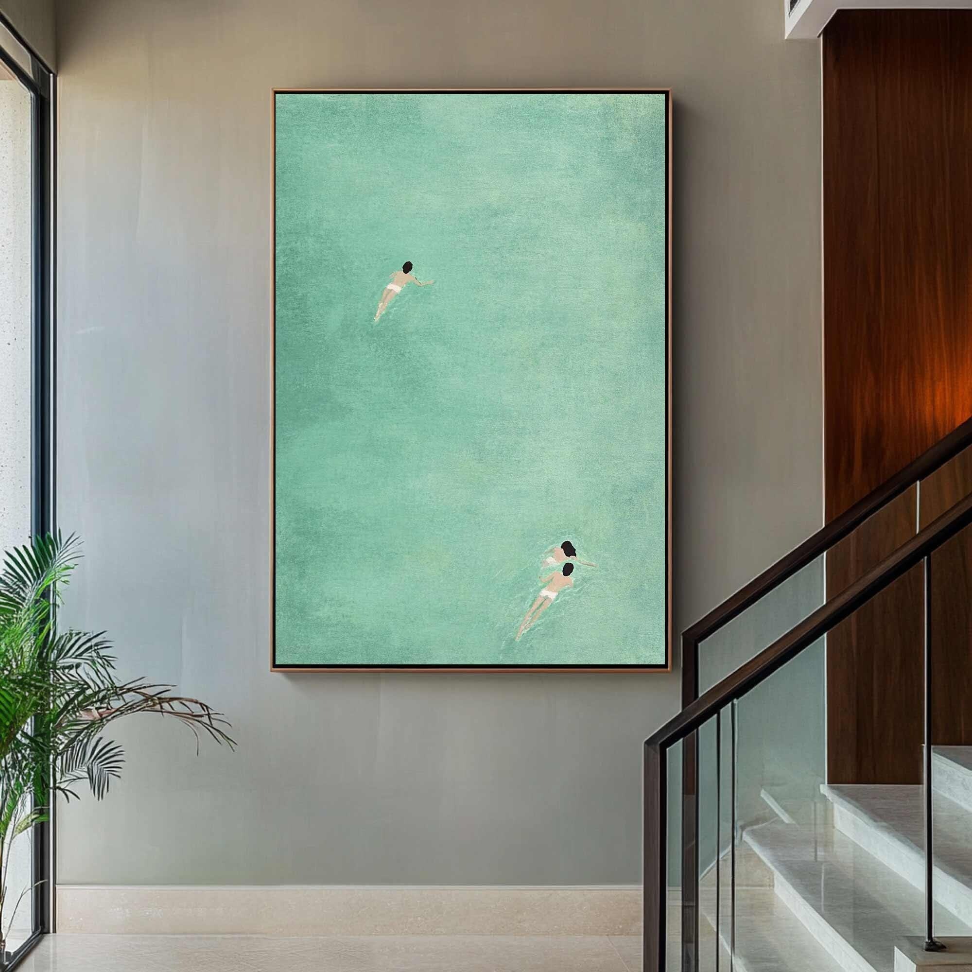 Swimmer in the Jade Lake