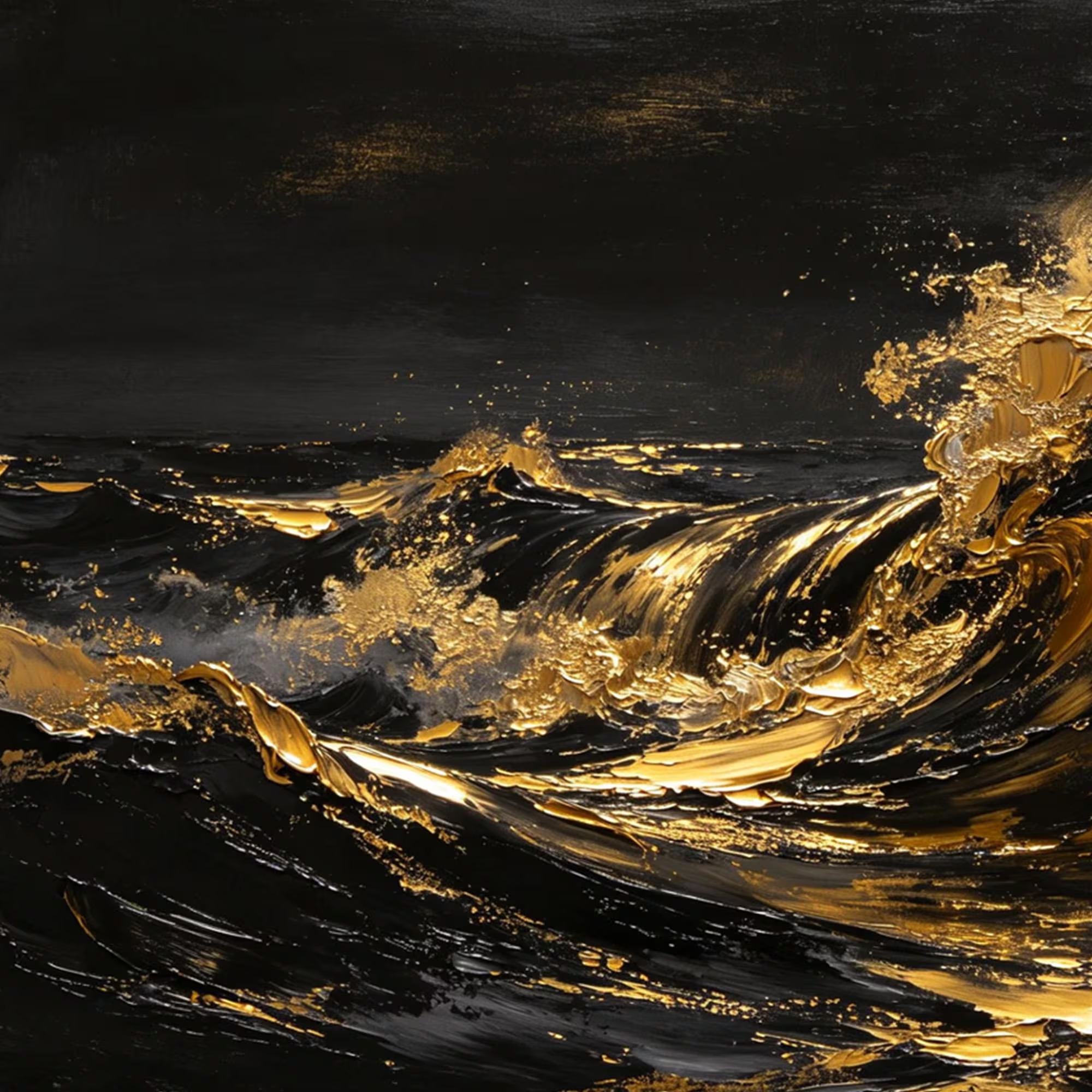 Golden Waves in Motion