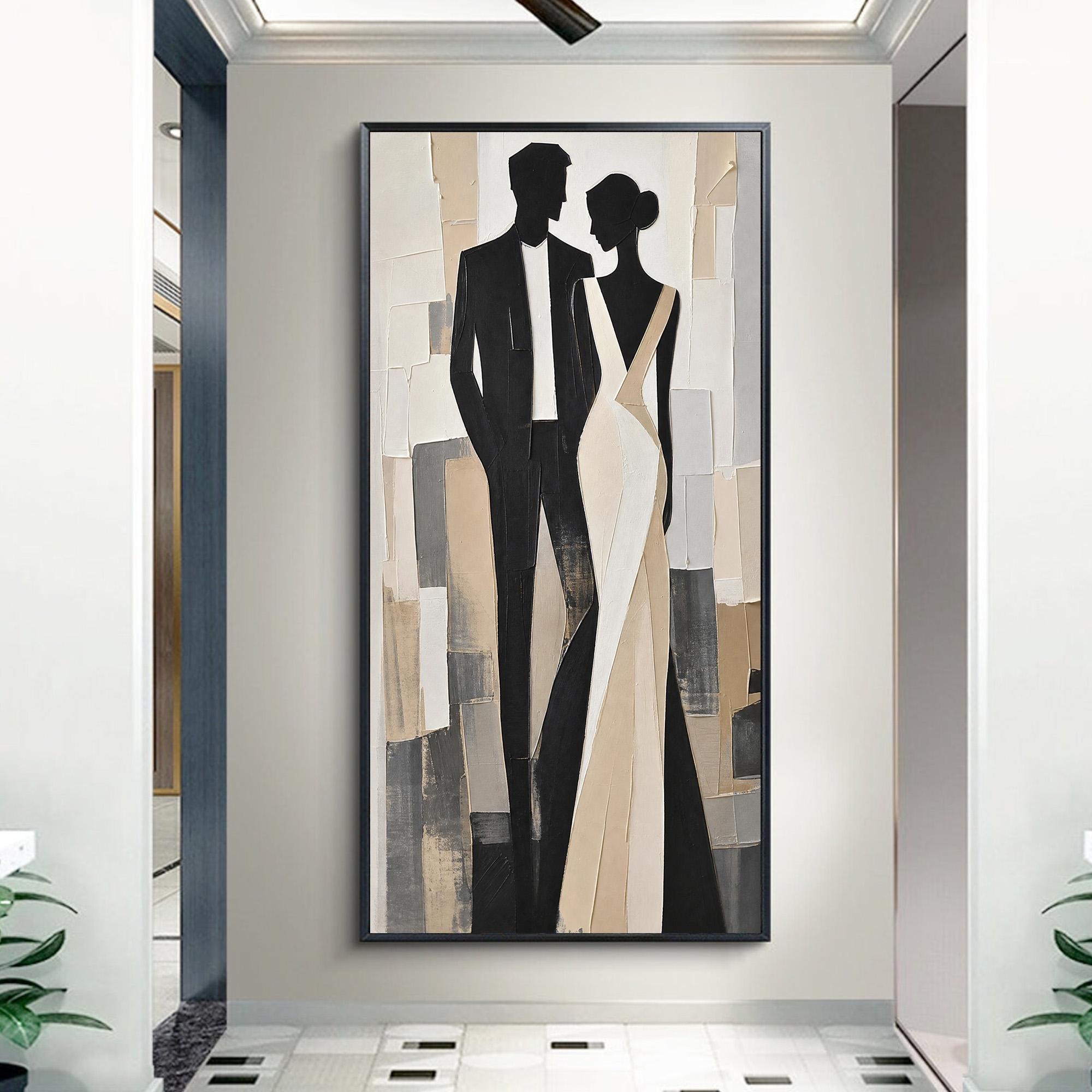 Couple Silhouette Abstract