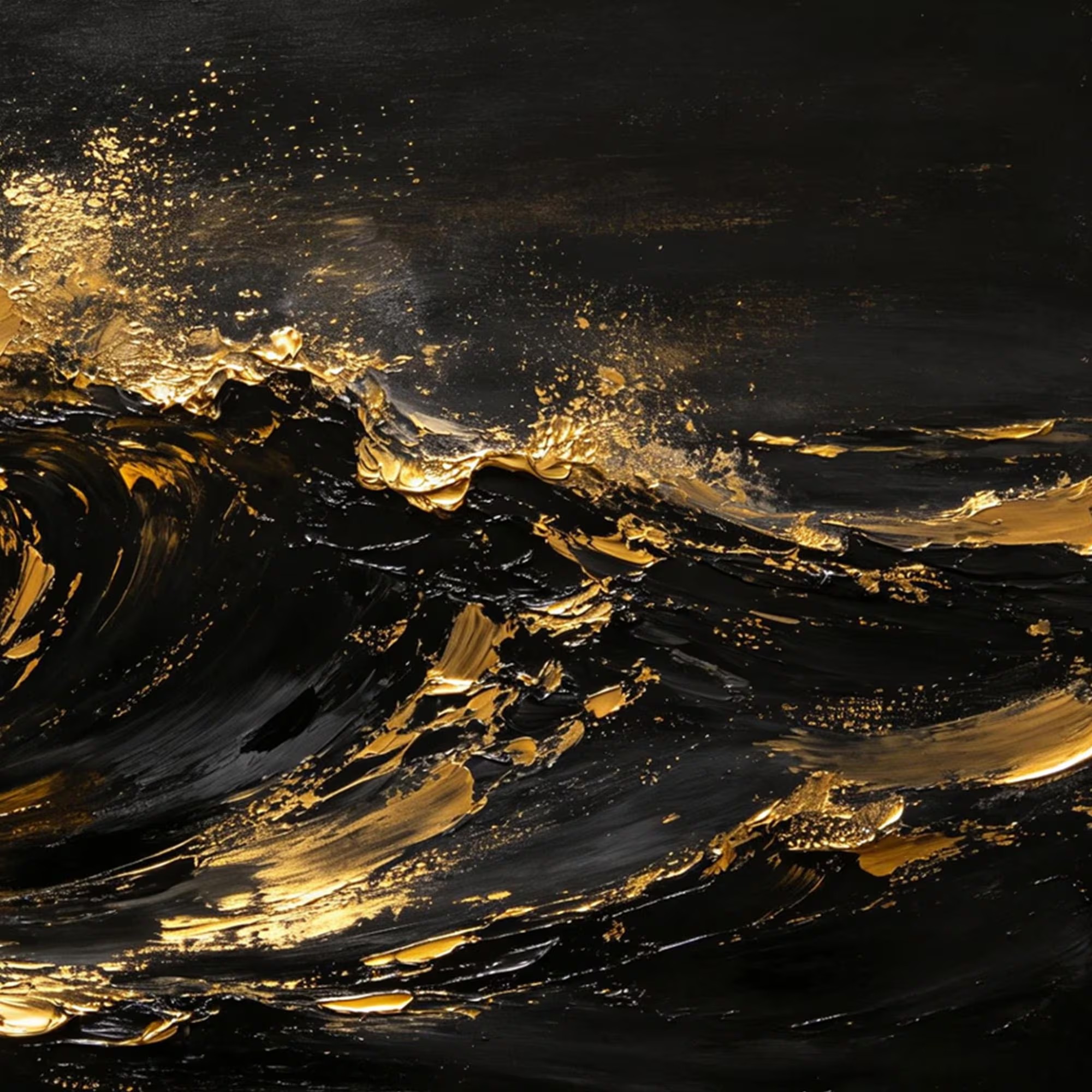 Golden Waves in Motion