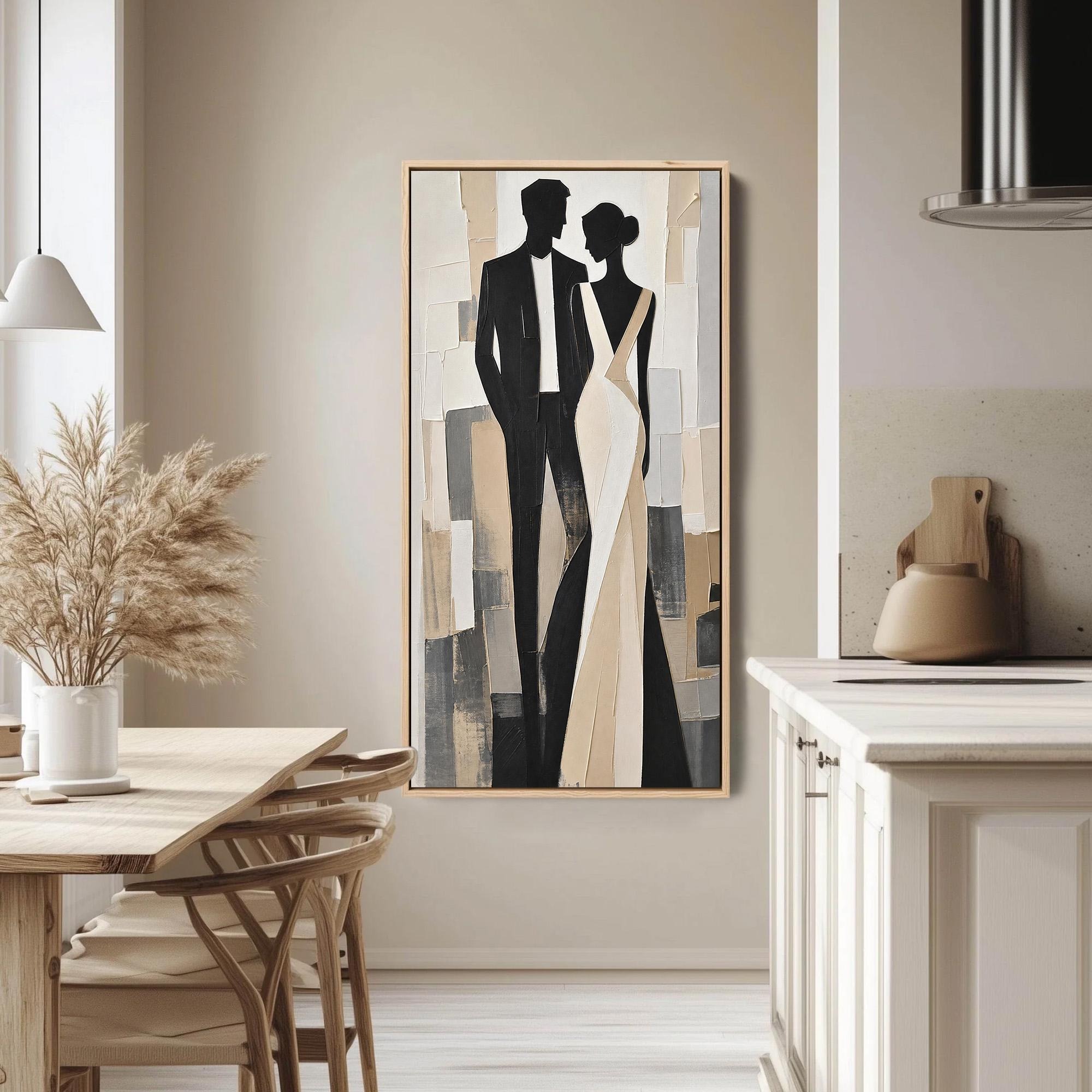 Couple Silhouette Abstract
