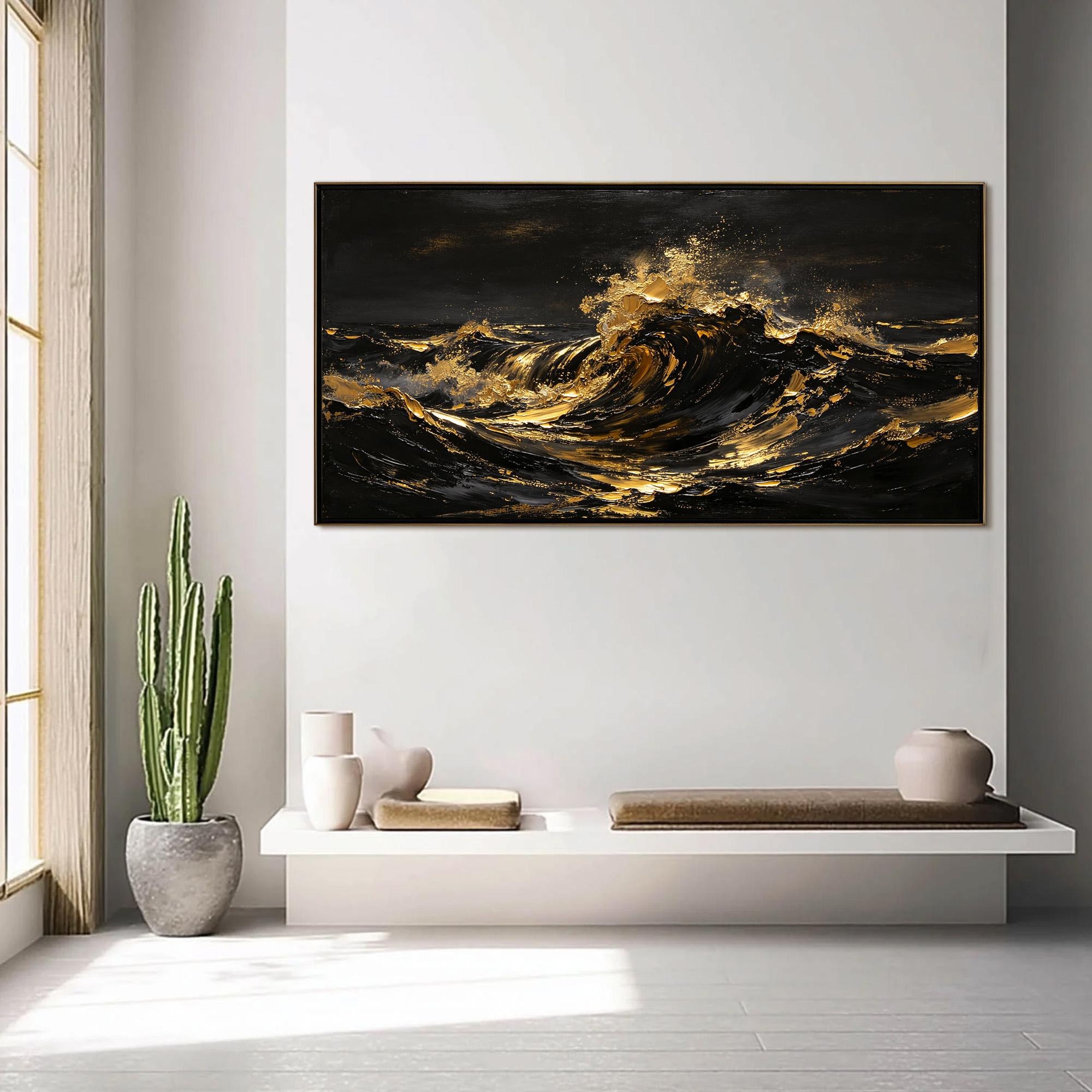 Golden Waves in Motion
