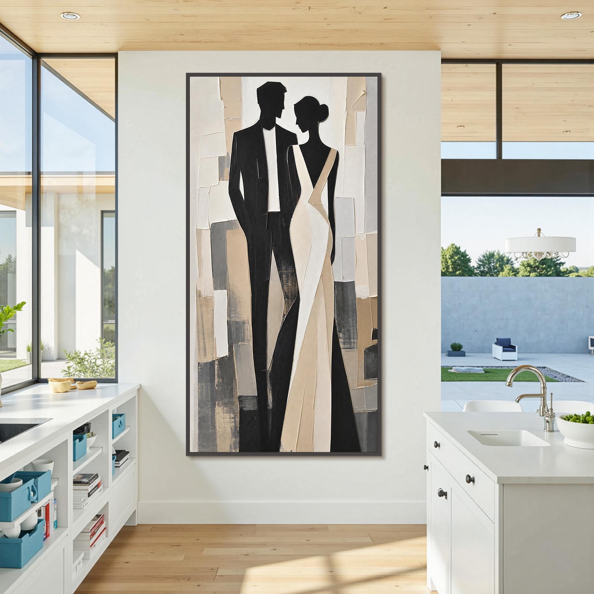 Couple Silhouette Abstract