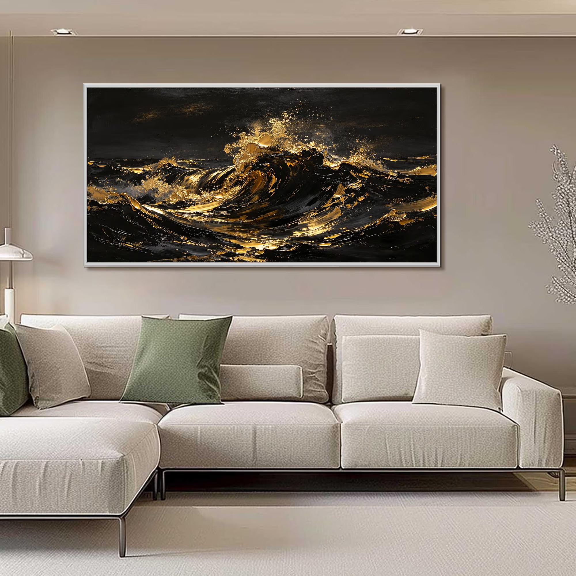 Golden Waves in Motion