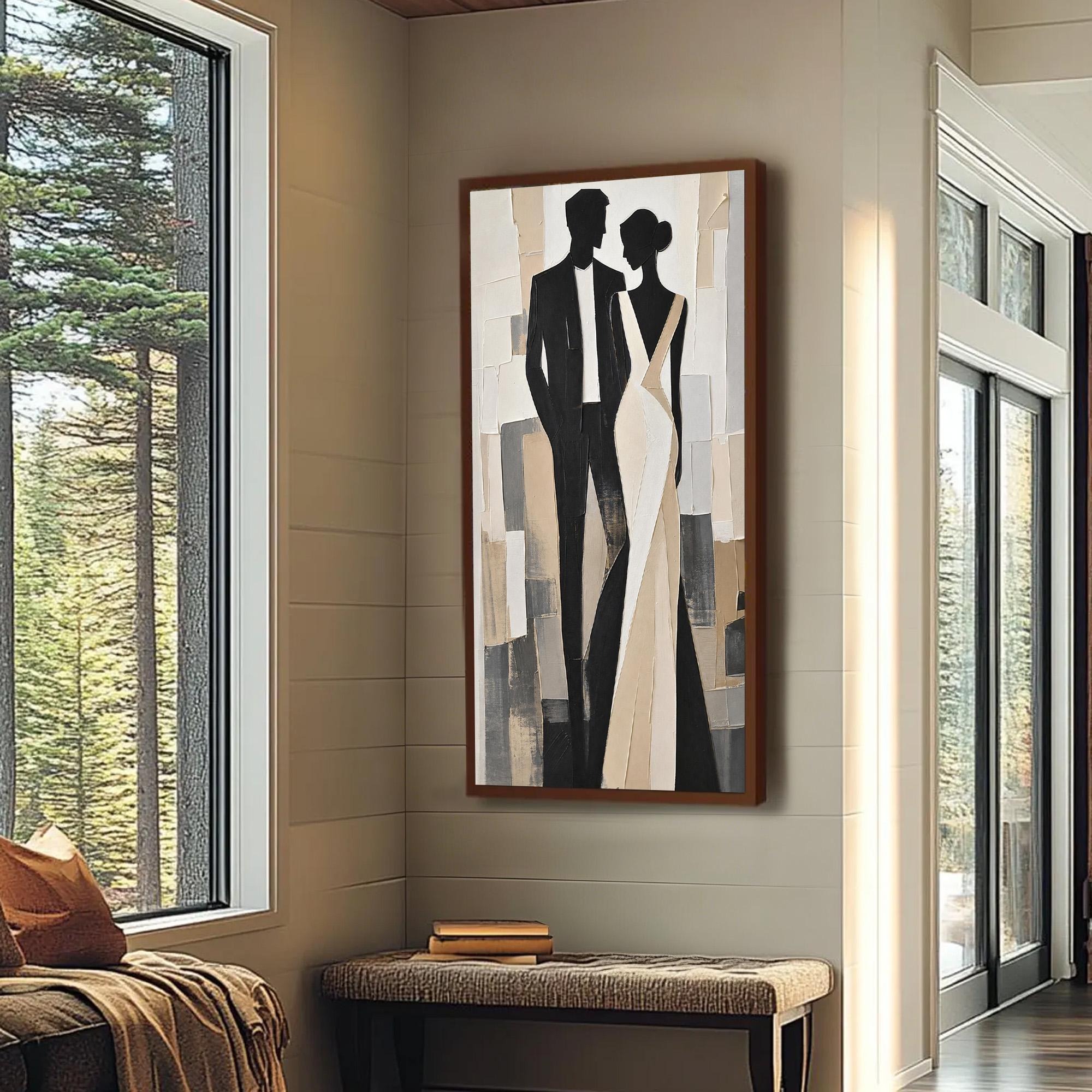 Couple Silhouette Abstract