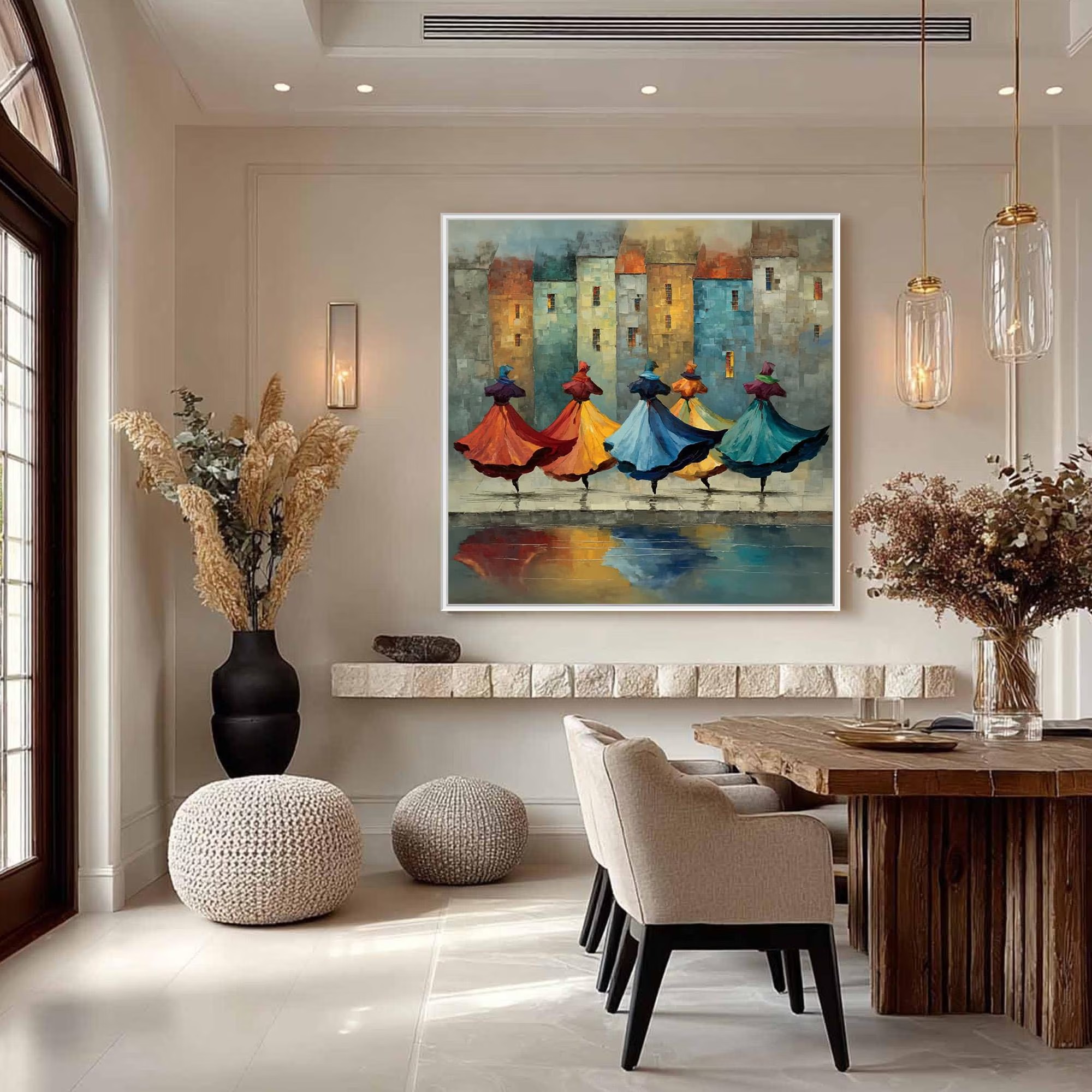 Colorful Dancing Women