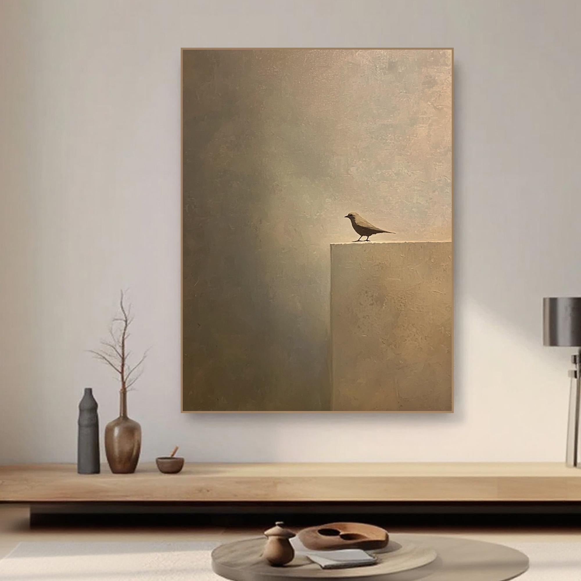 Wabi Sabi Bird Art