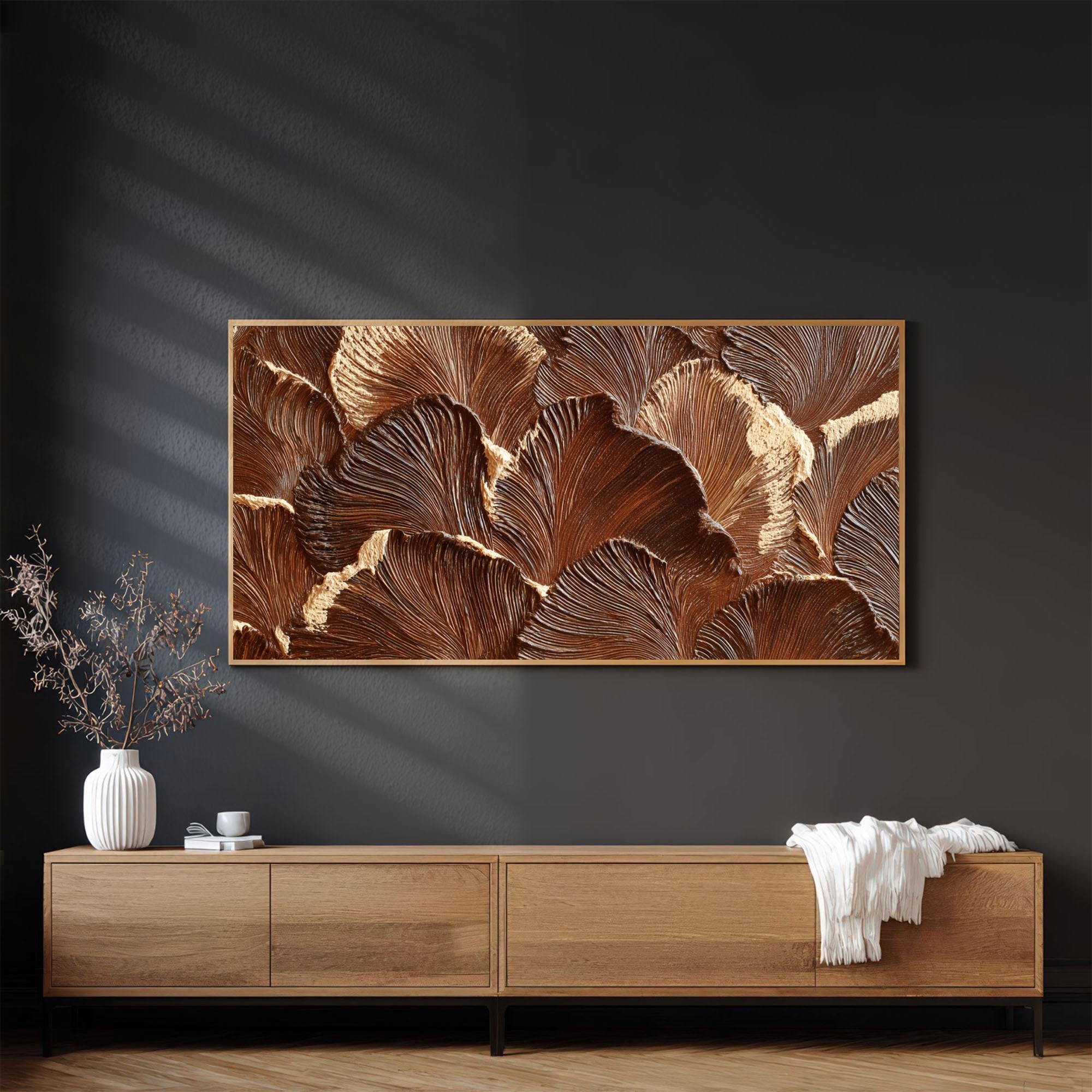 Textured Ginkgo Painting