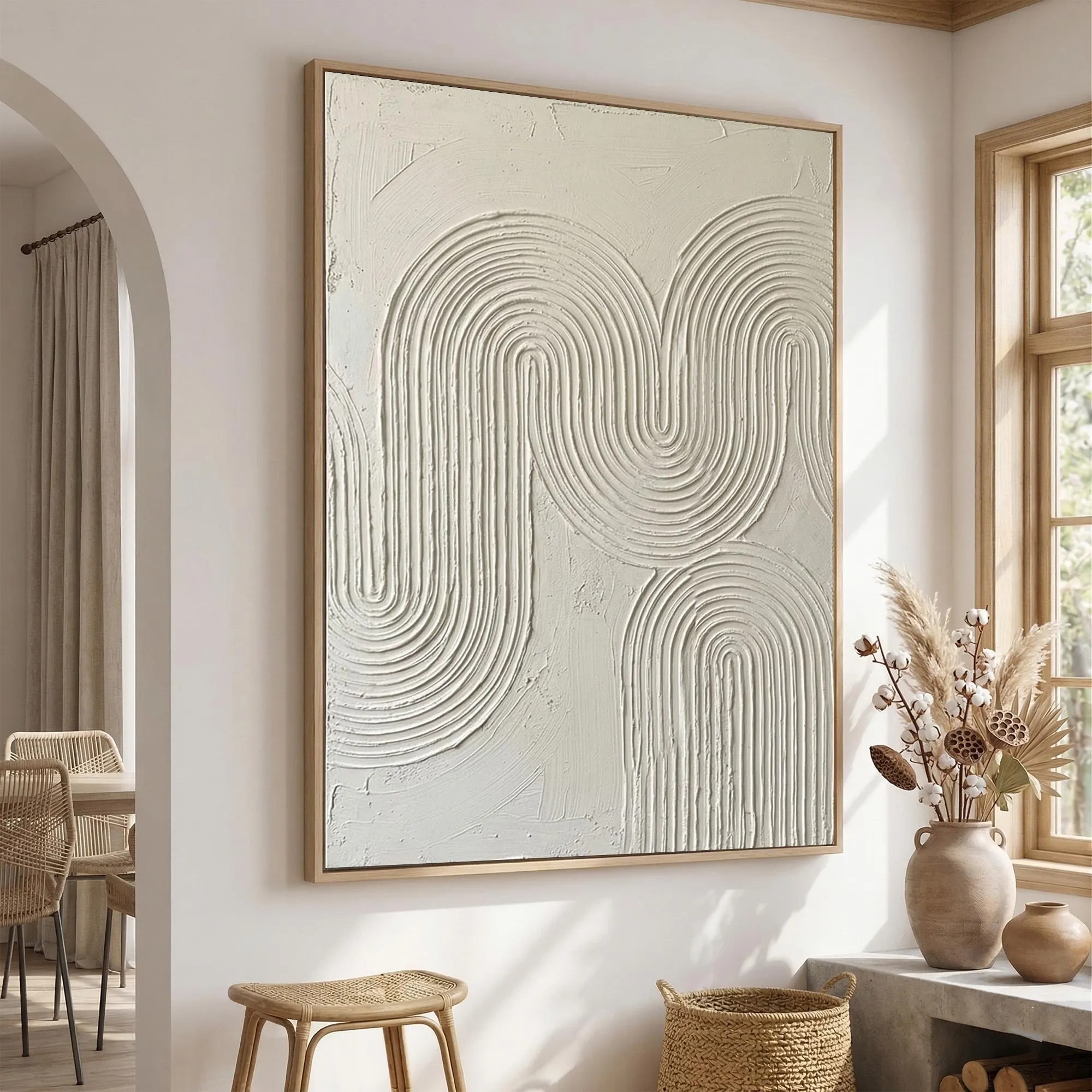 Minimalist 3D Plaster Arch