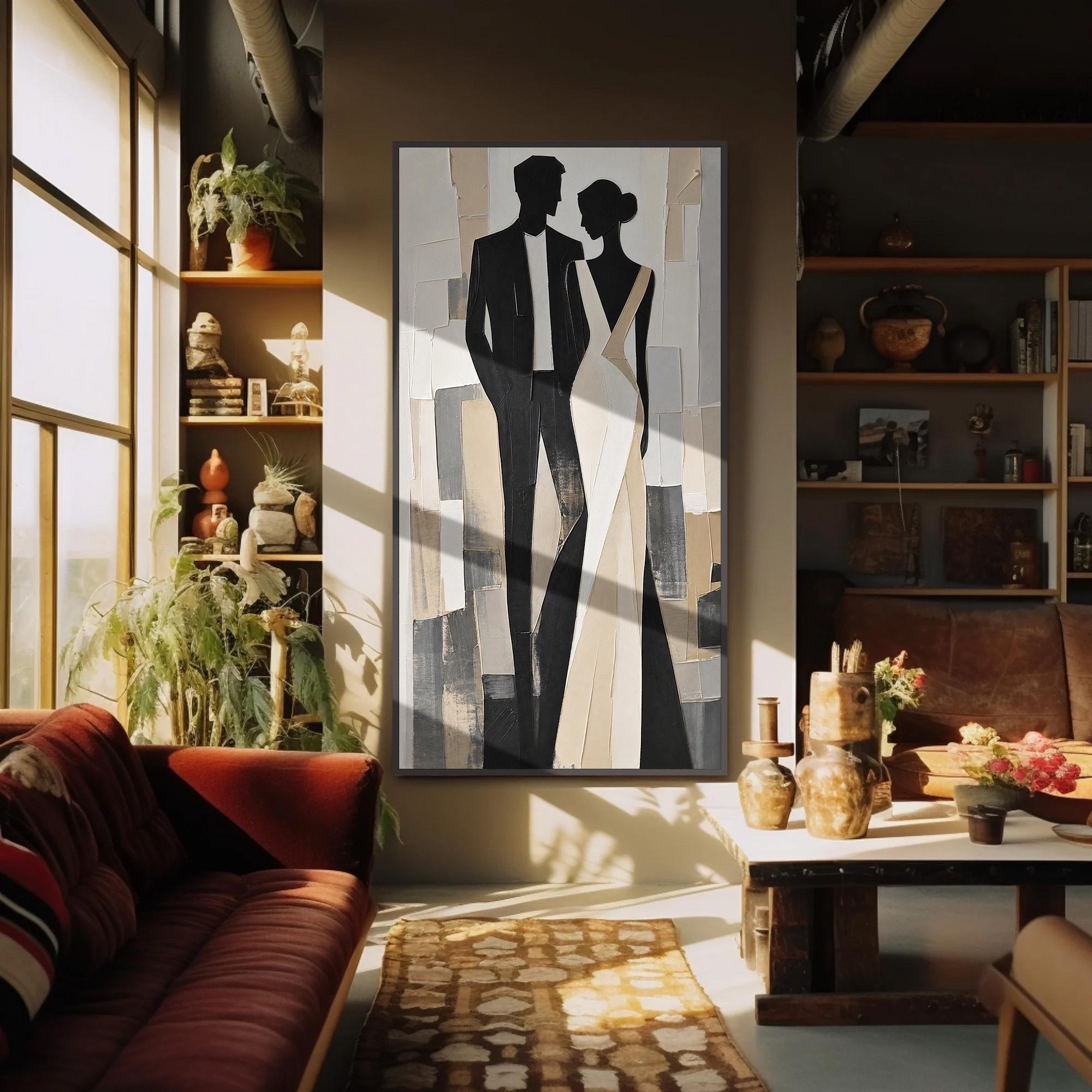 Couple Silhouette Abstract