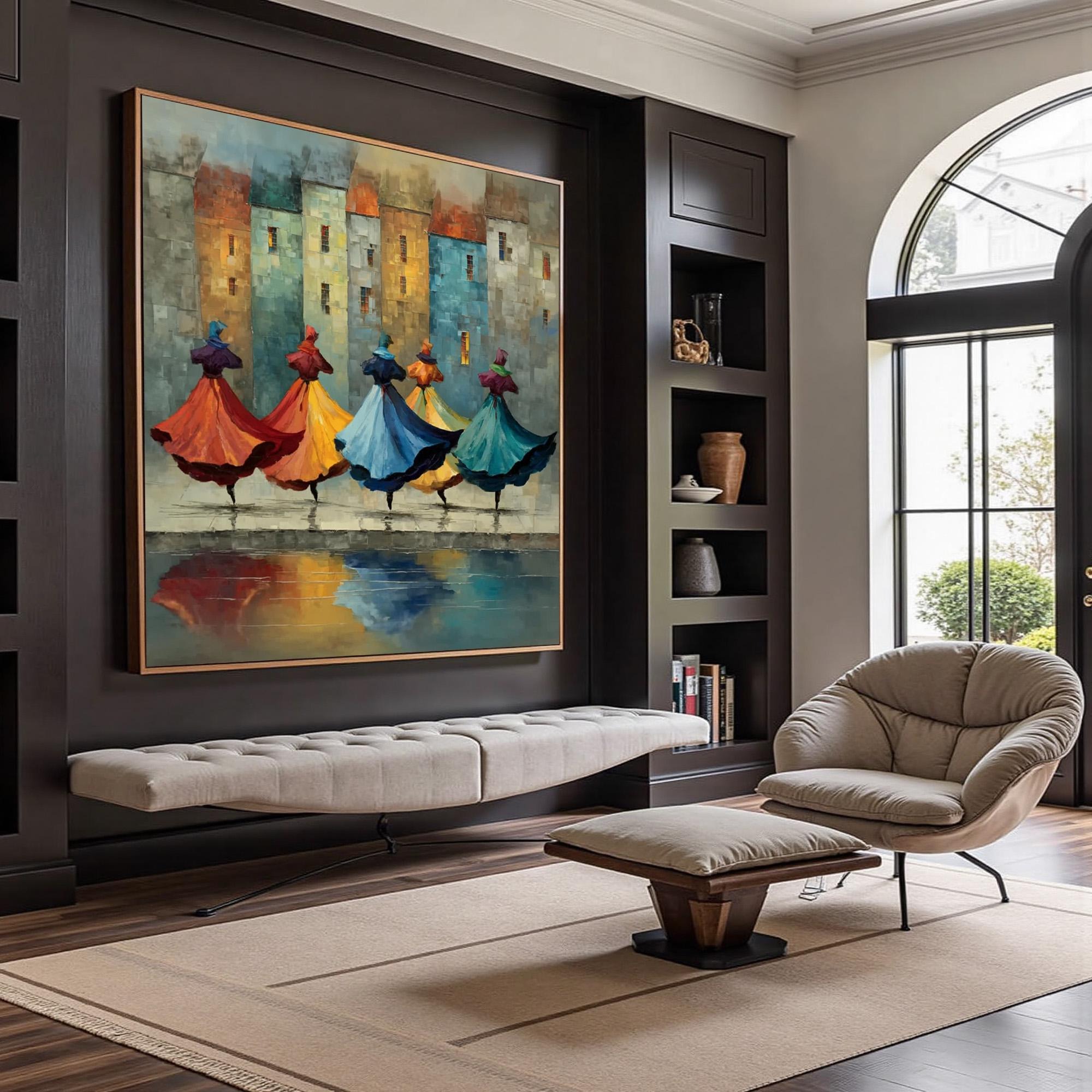 Colorful Dancing Women