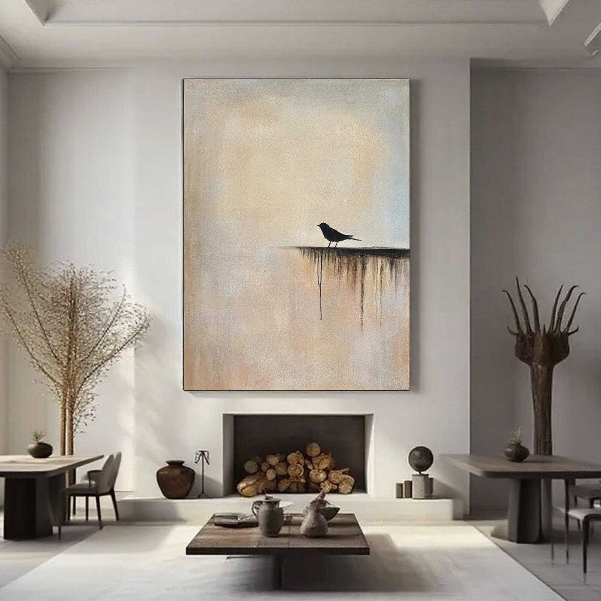 Minimalist Bird Painting