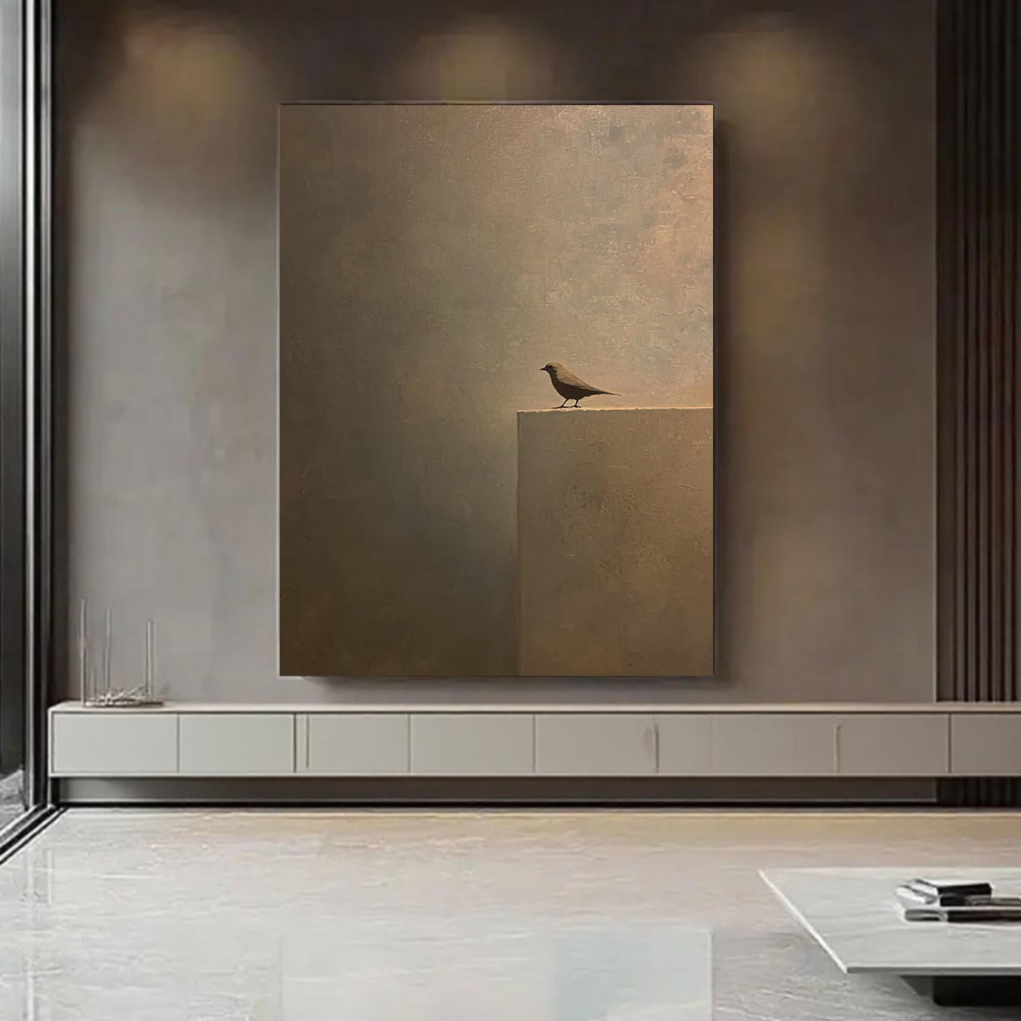 Wabi Sabi Bird Art