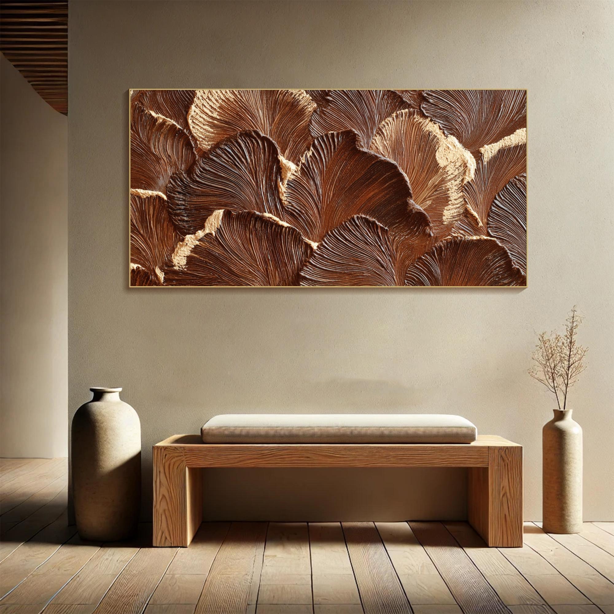 Textured Ginkgo Painting