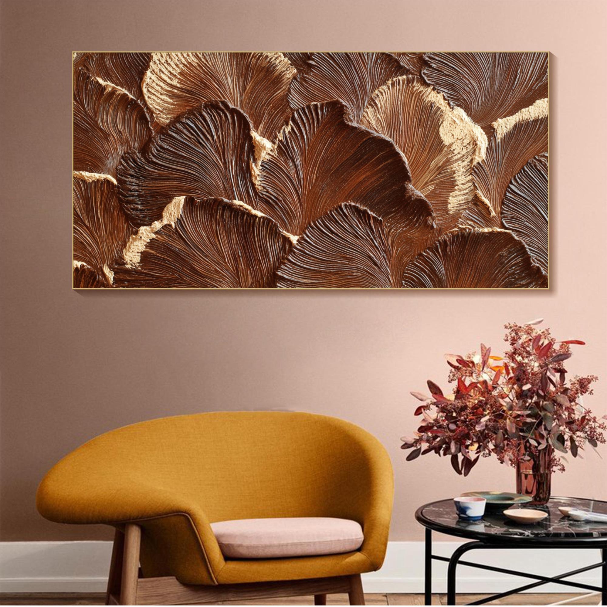 Textured Ginkgo Painting