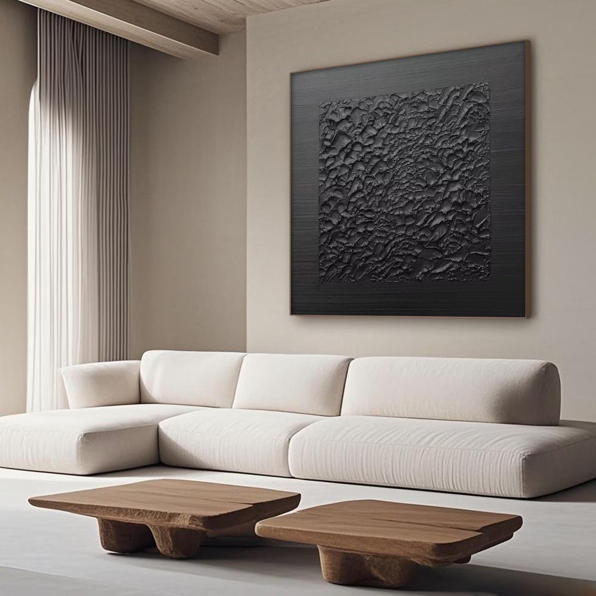 Wabi Sabi Black Textured