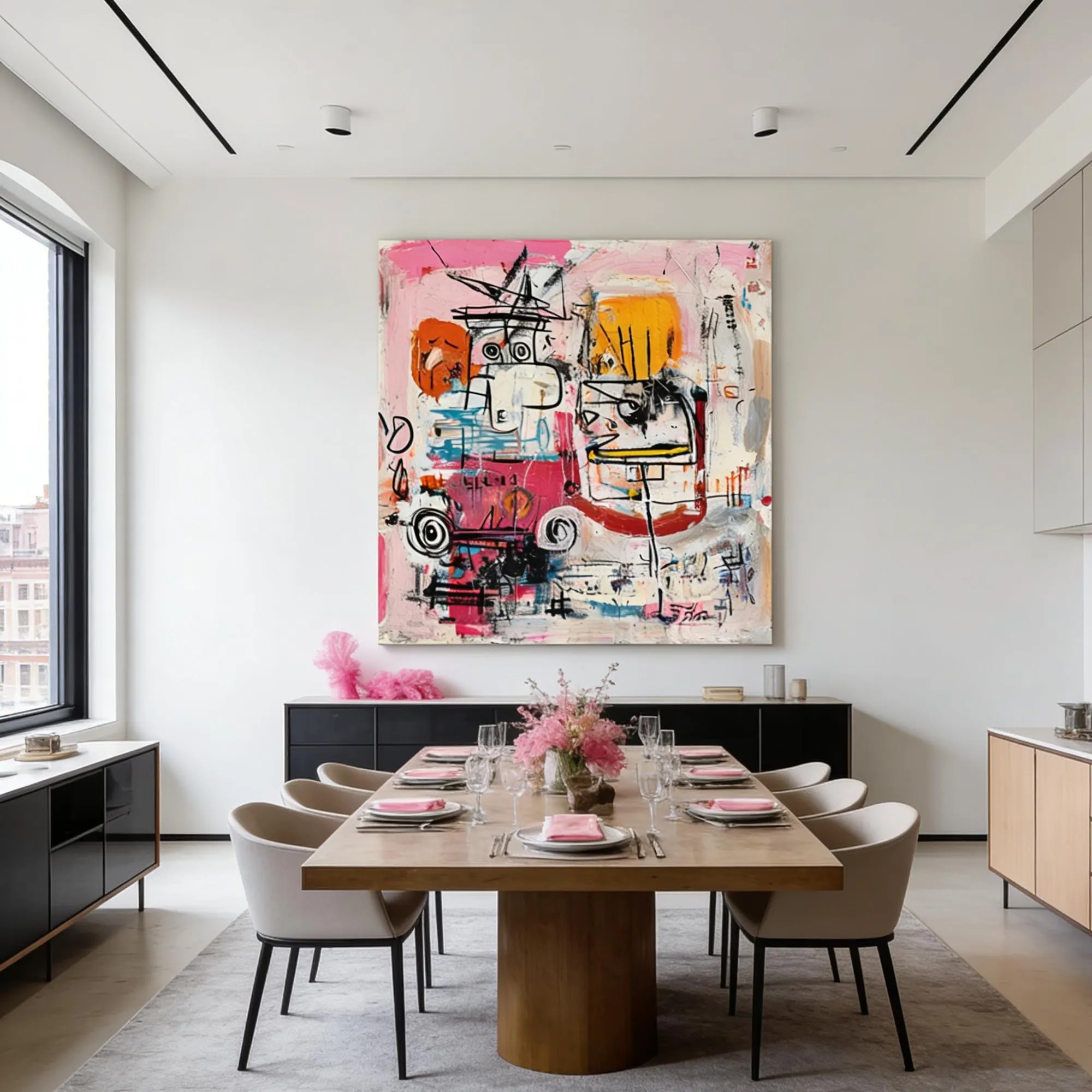 Abstract Dream in Pink-Graffiti Art