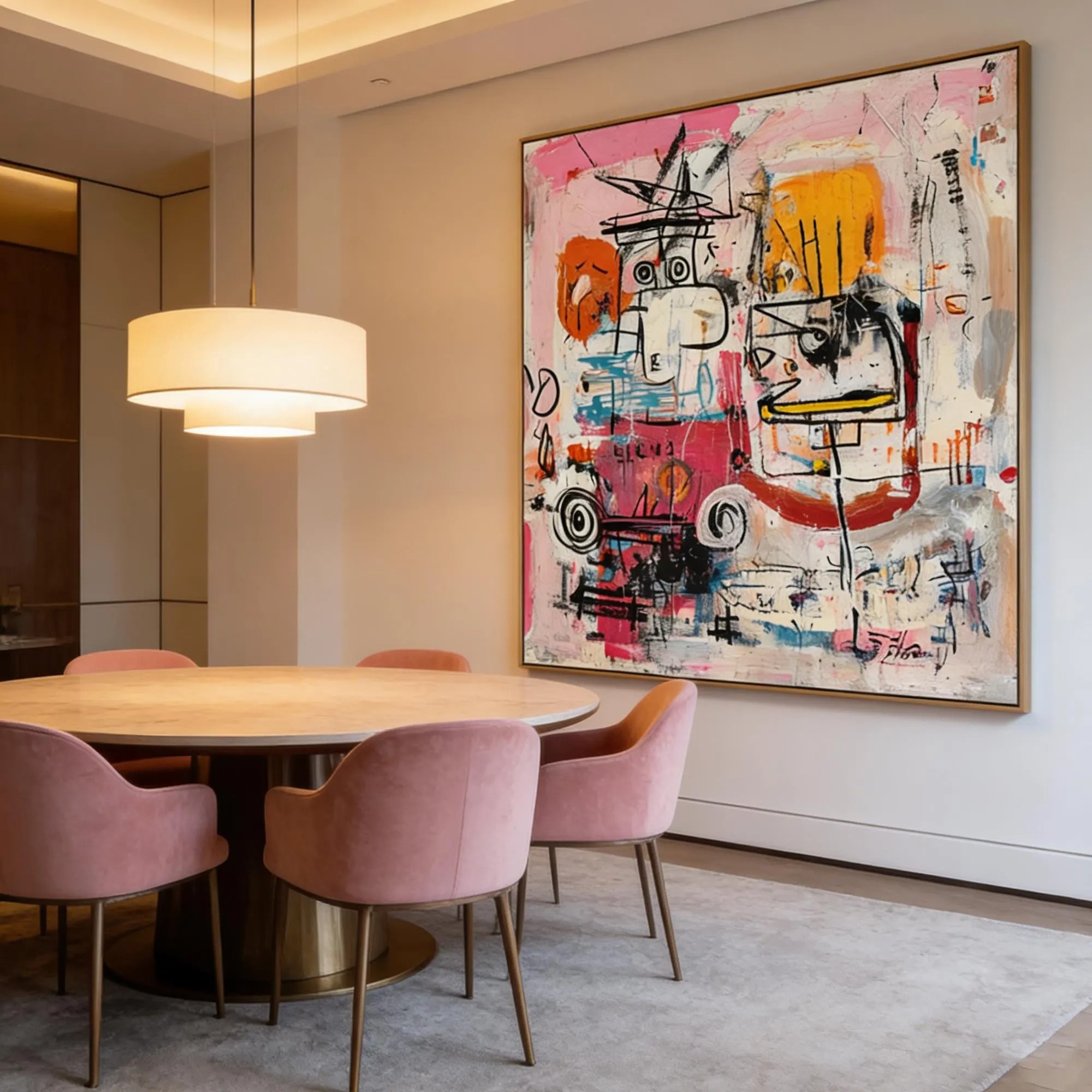 Abstract Dream in Pink-Graffiti Art