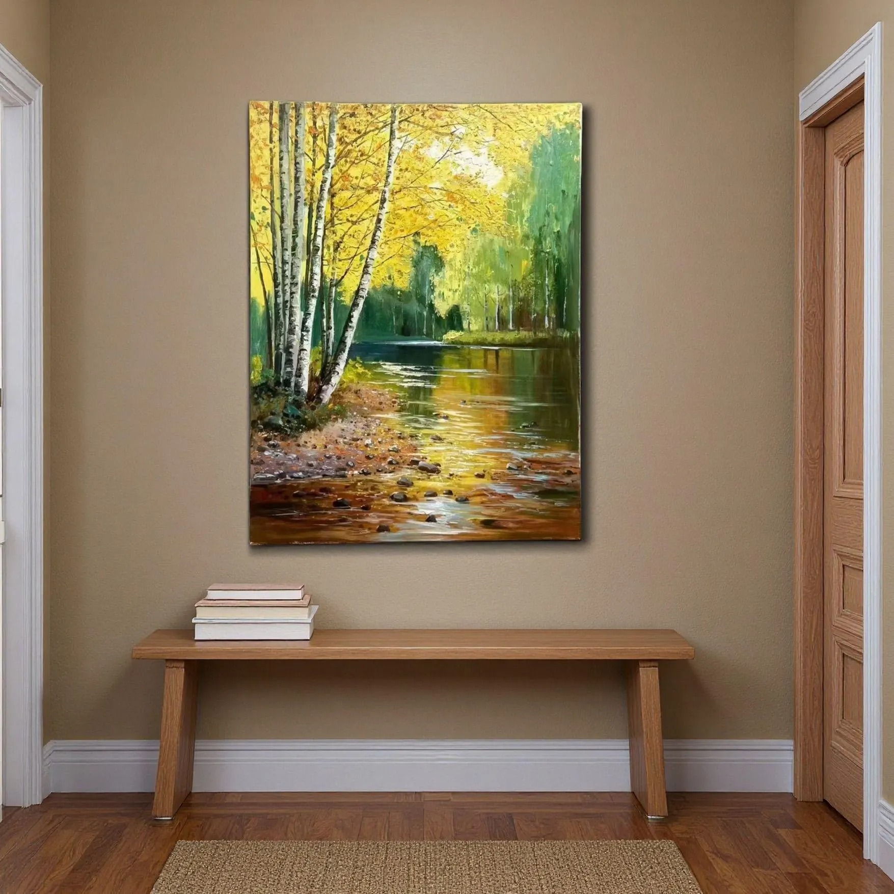 Golden Birch Reflections