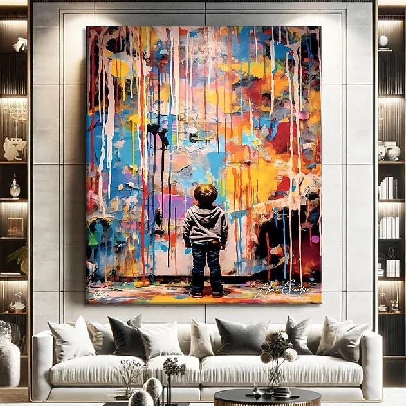 Child Facing Colorful Chaos