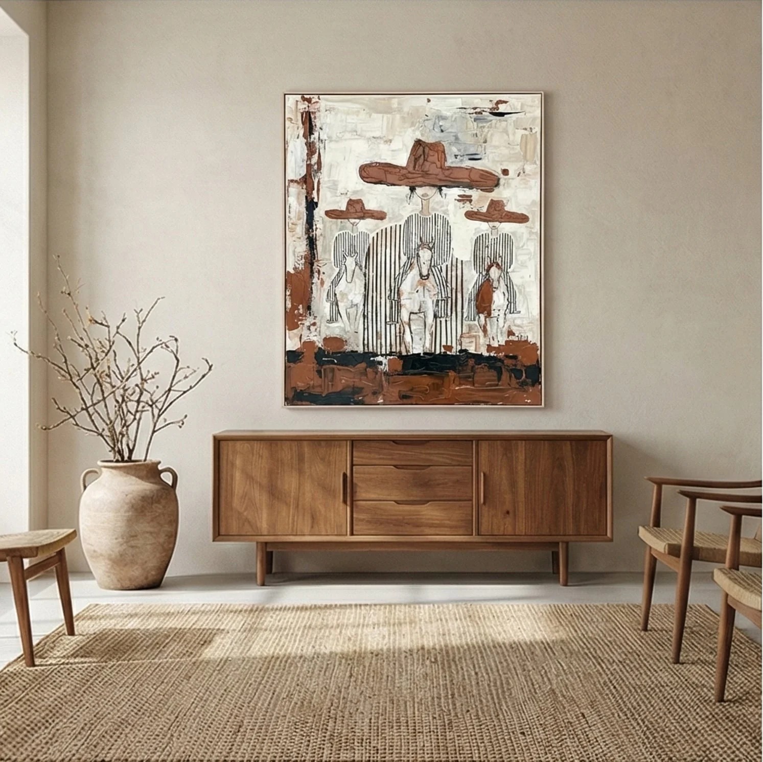 Gathering - Vintage Art