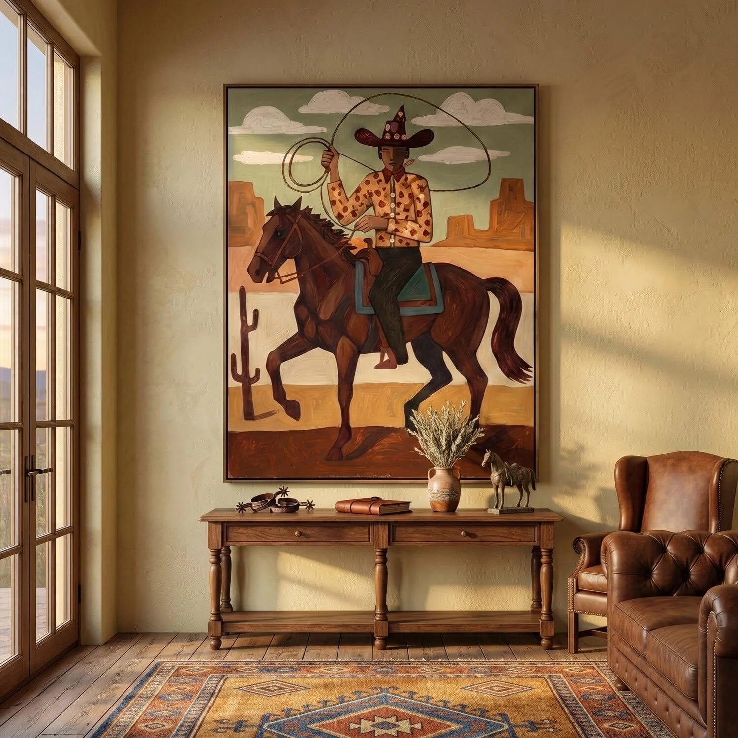 Riding Fast - Vintage Art