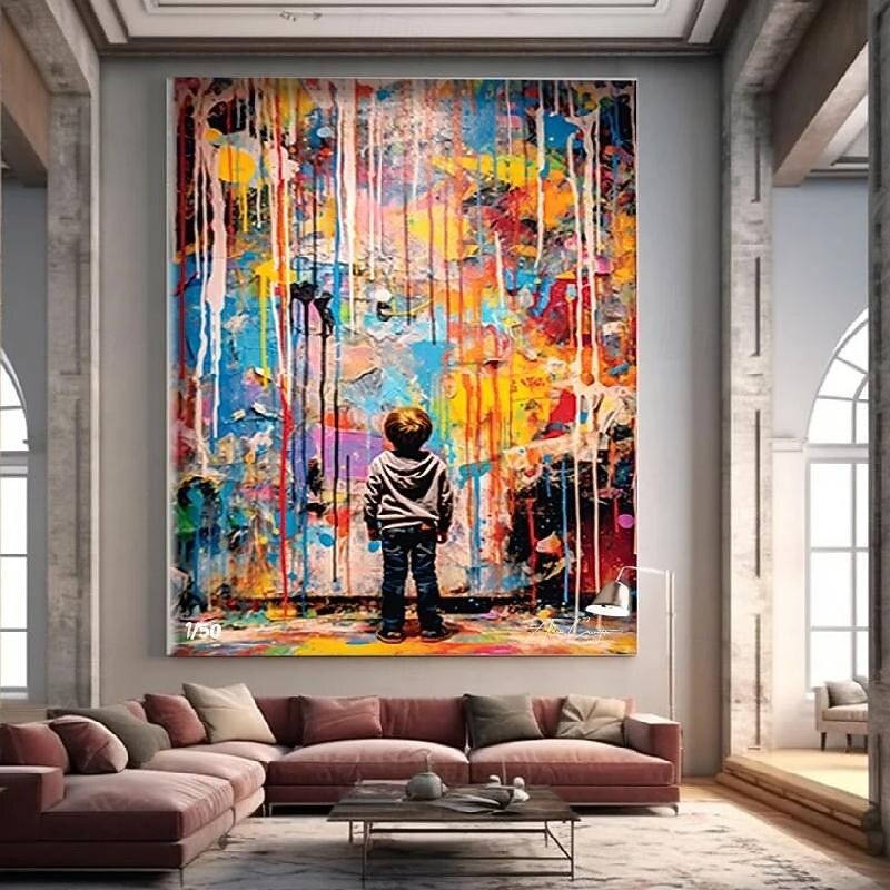 Child Facing Colorful Chaos