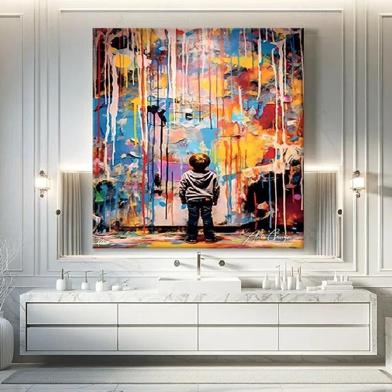 Child Facing Colorful Chaos
