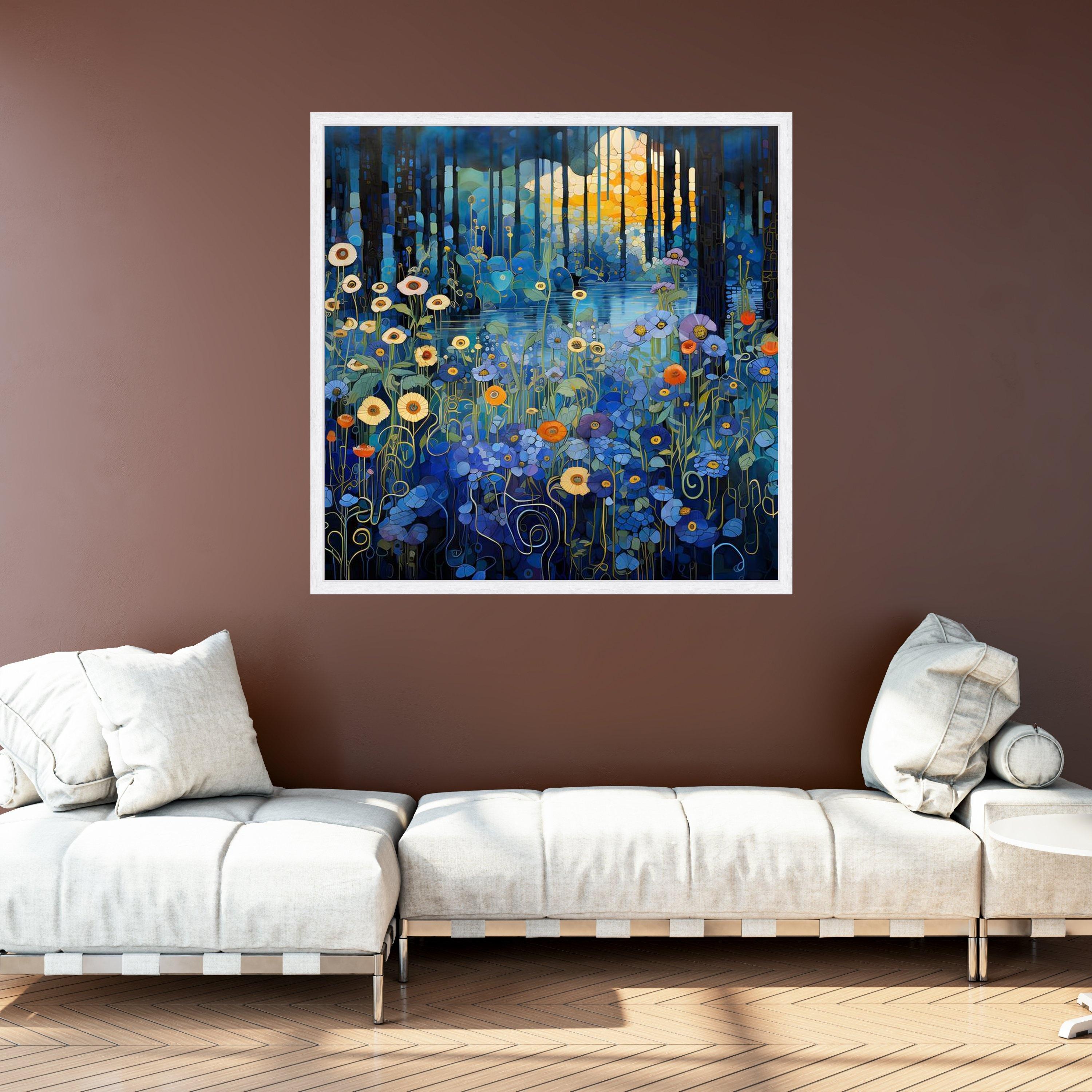 Artistic Blue Flower Landscape