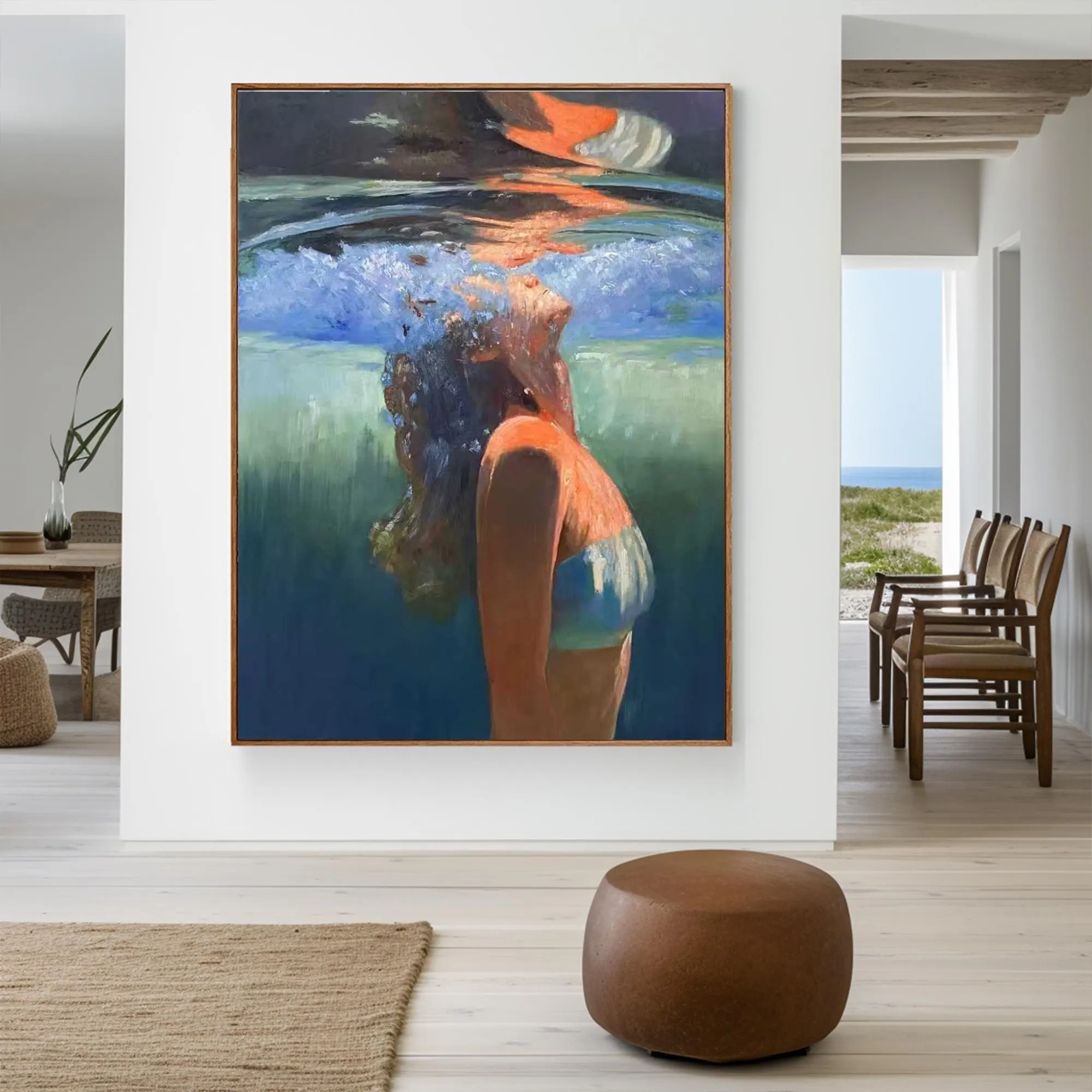 Emerging from the Blue Depths-Surreal Art