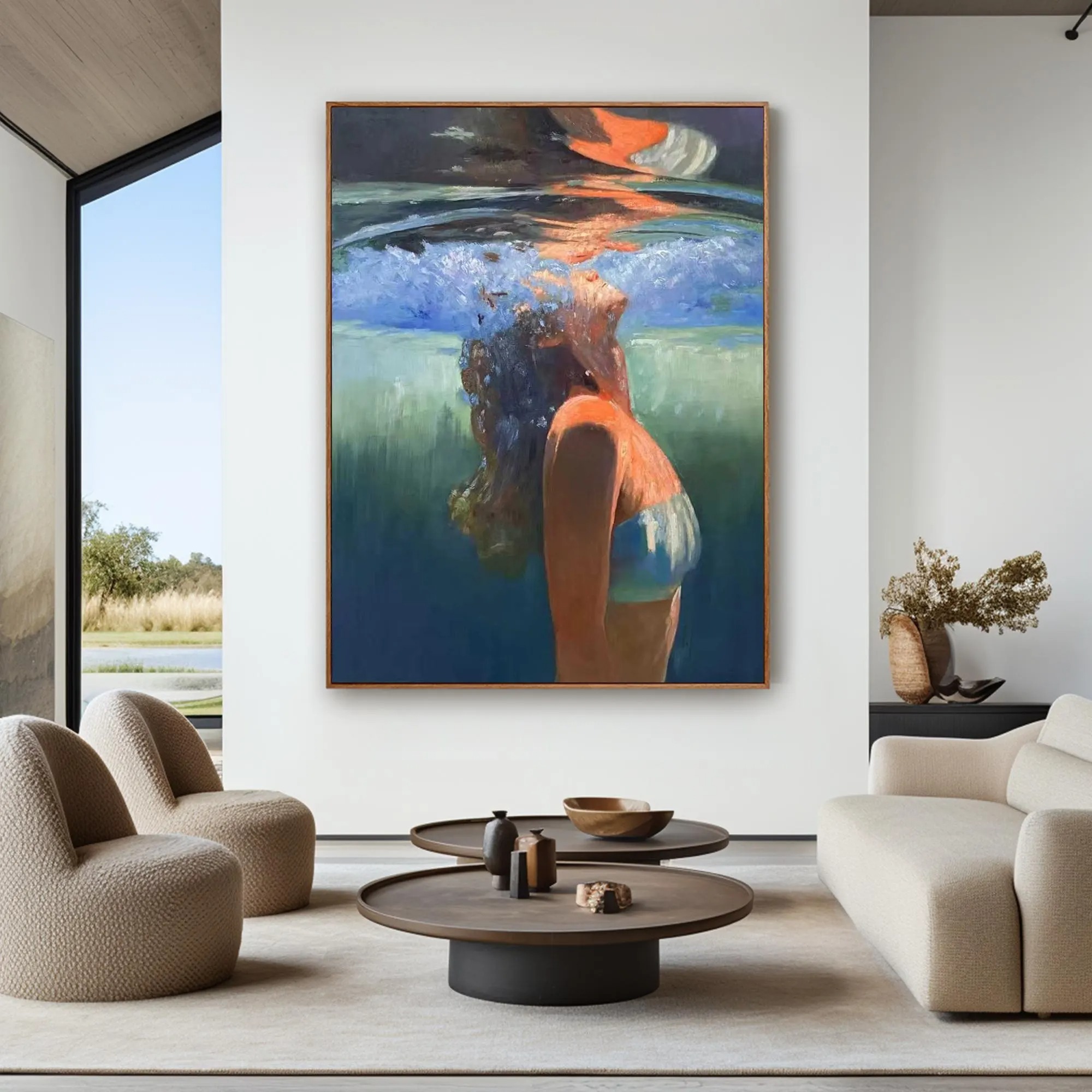 Emerging from the Blue Depths-Surreal Art