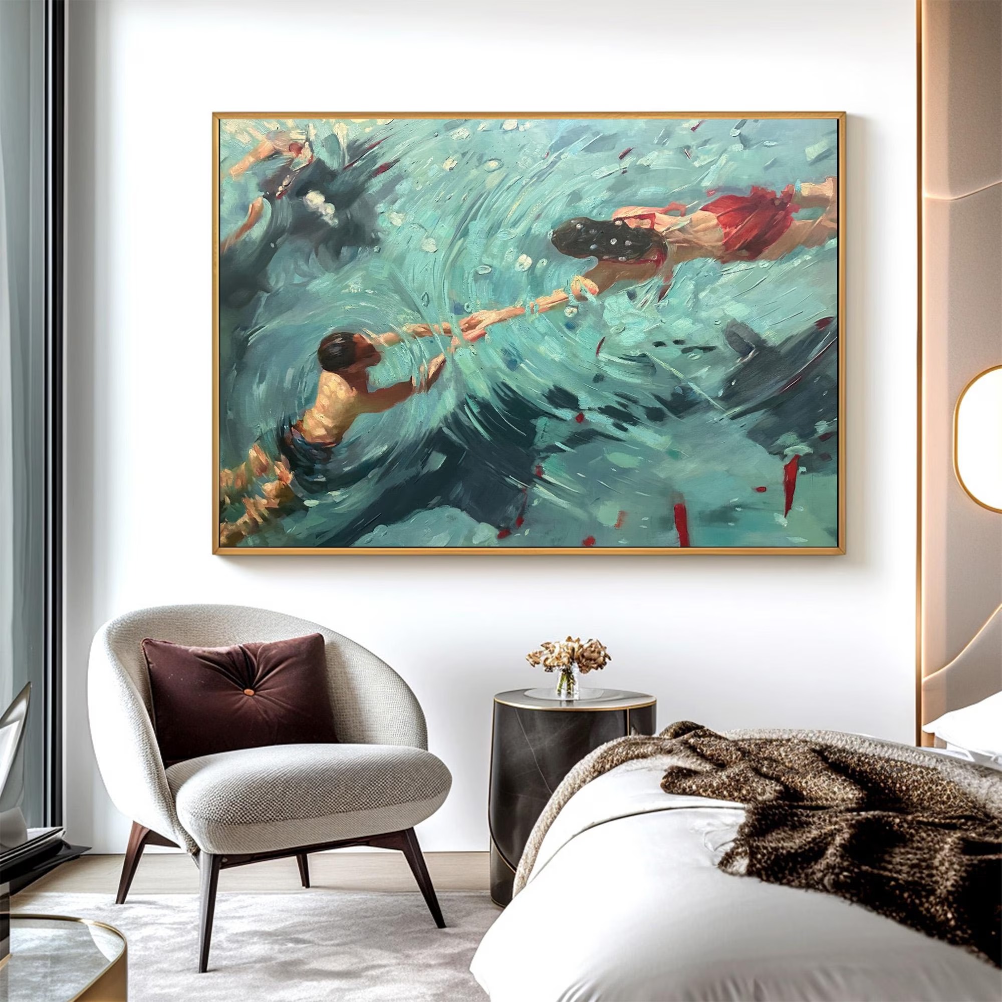 The Reach Across the Waves-Surreal Art